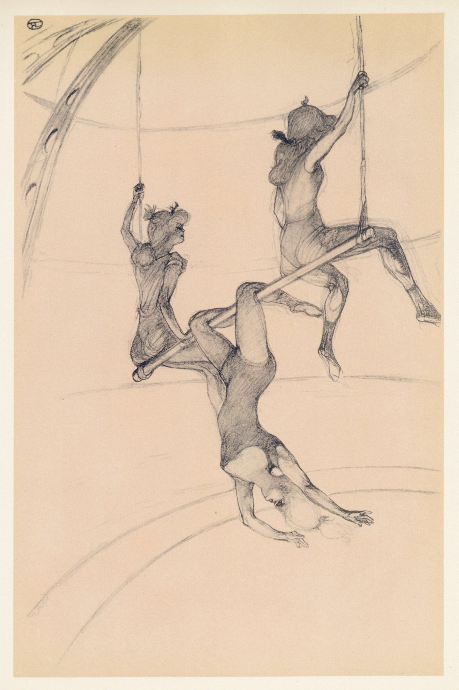 Henri de Toulouse-Lautrec, The Flying Trapeze, from The Circus, 1952 (after) For Sale 3