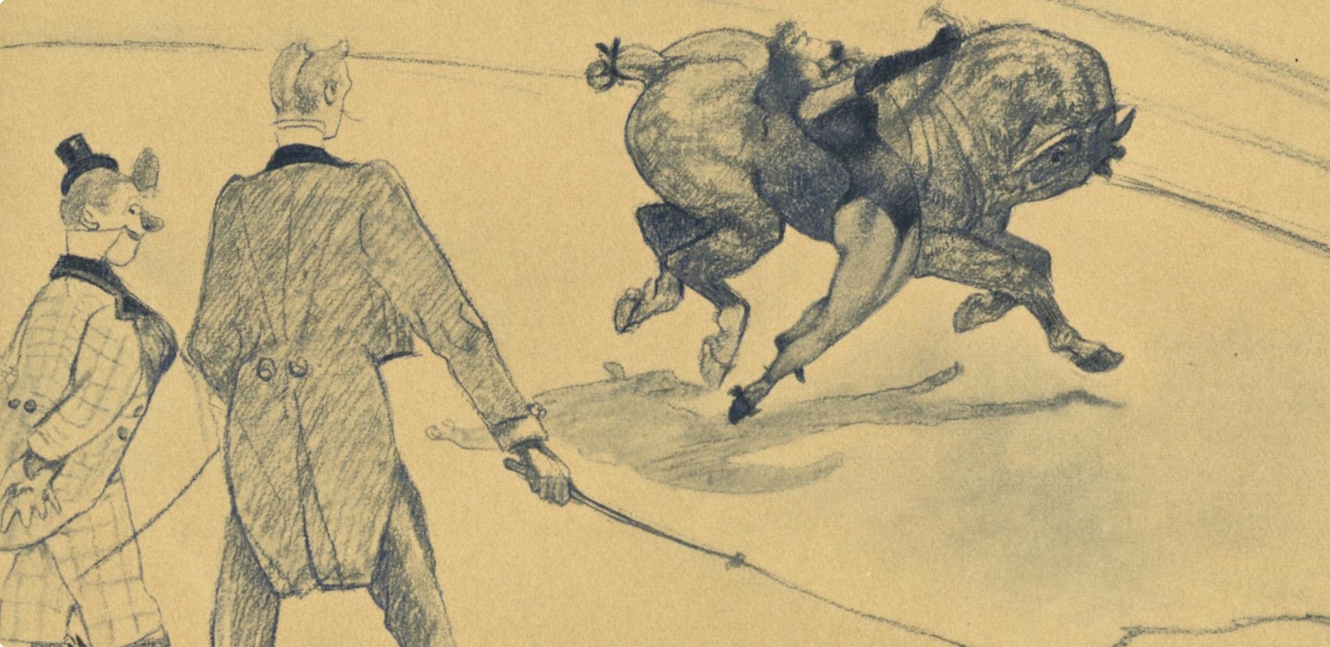 Henri de Toulouse-Lautrec, Trick Riding, from The Circus, 1952 (after) For Sale 1