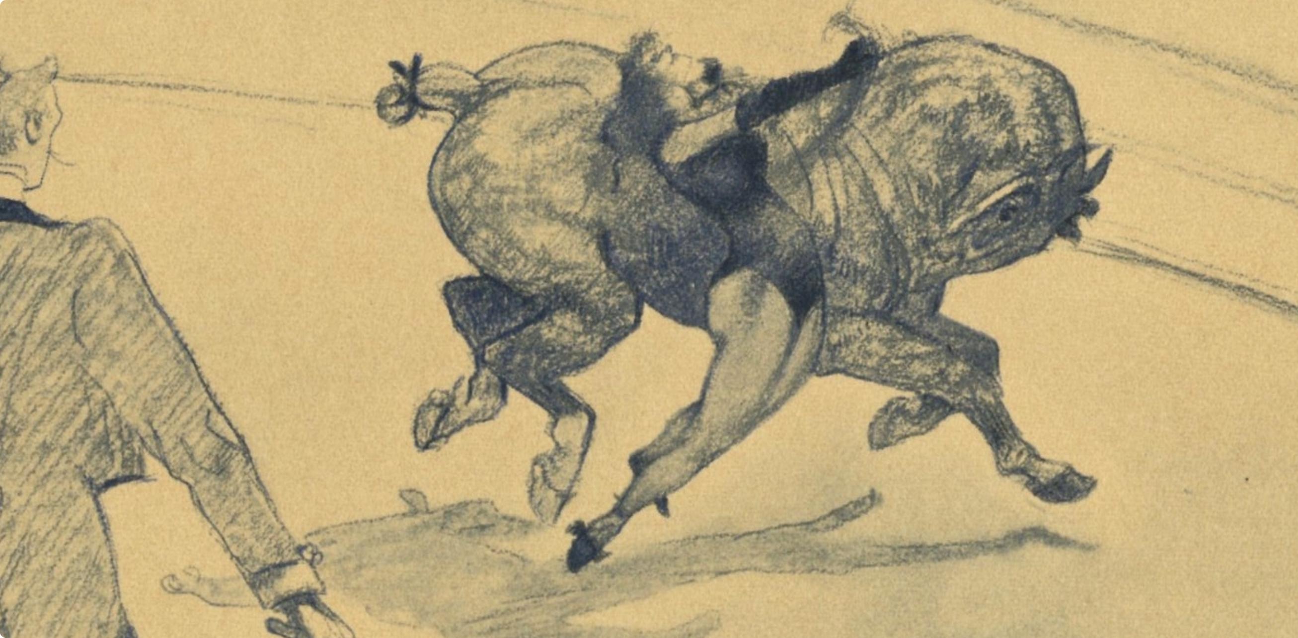 Henri de Toulouse-Lautrec, Trick Riding, from The Circus, 1952 (after) For Sale 2