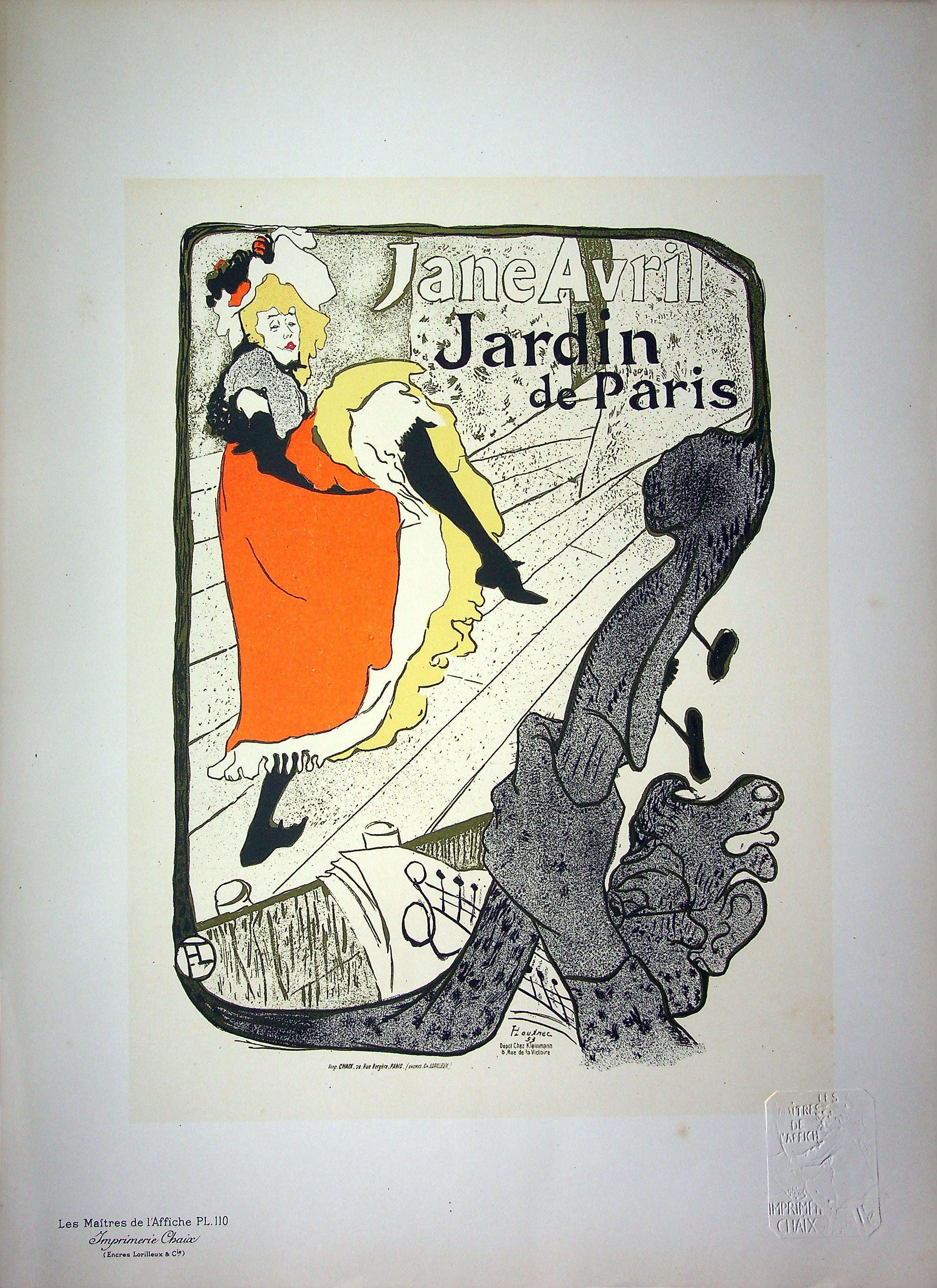 Jane Avril (Jardin de Paris) - Lithograph (Les Maîtres de l'Affiche), 1897 For Sale 6