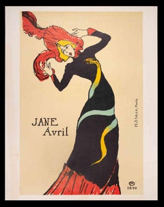 Jane Avril - Vintage Lithograph after Henri de Toulouse-Lautrec - 1951