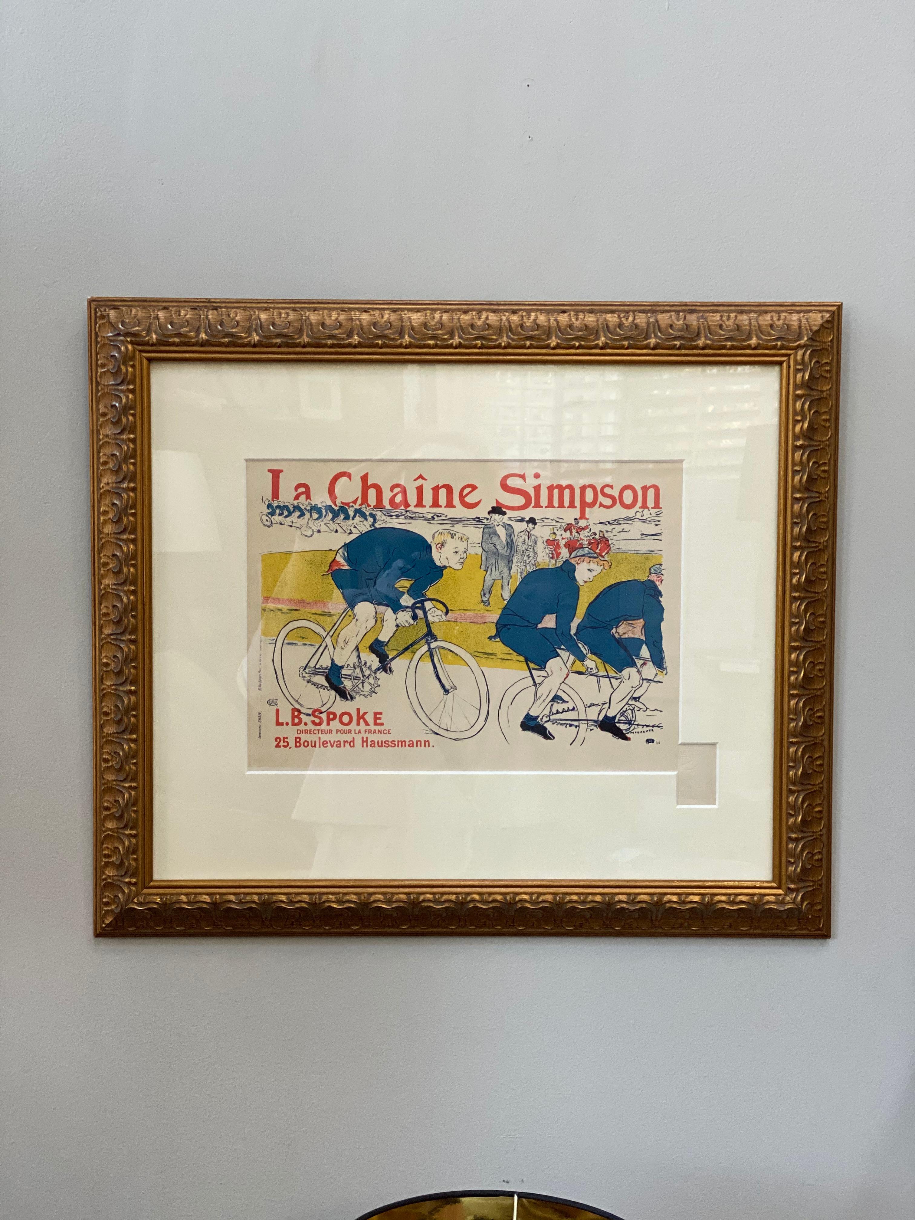 « LA CHAINE SIMPSON » de Toulouse-Lautrec des Maitres de l'Affiche - Print de Henri de Toulouse-Lautrec