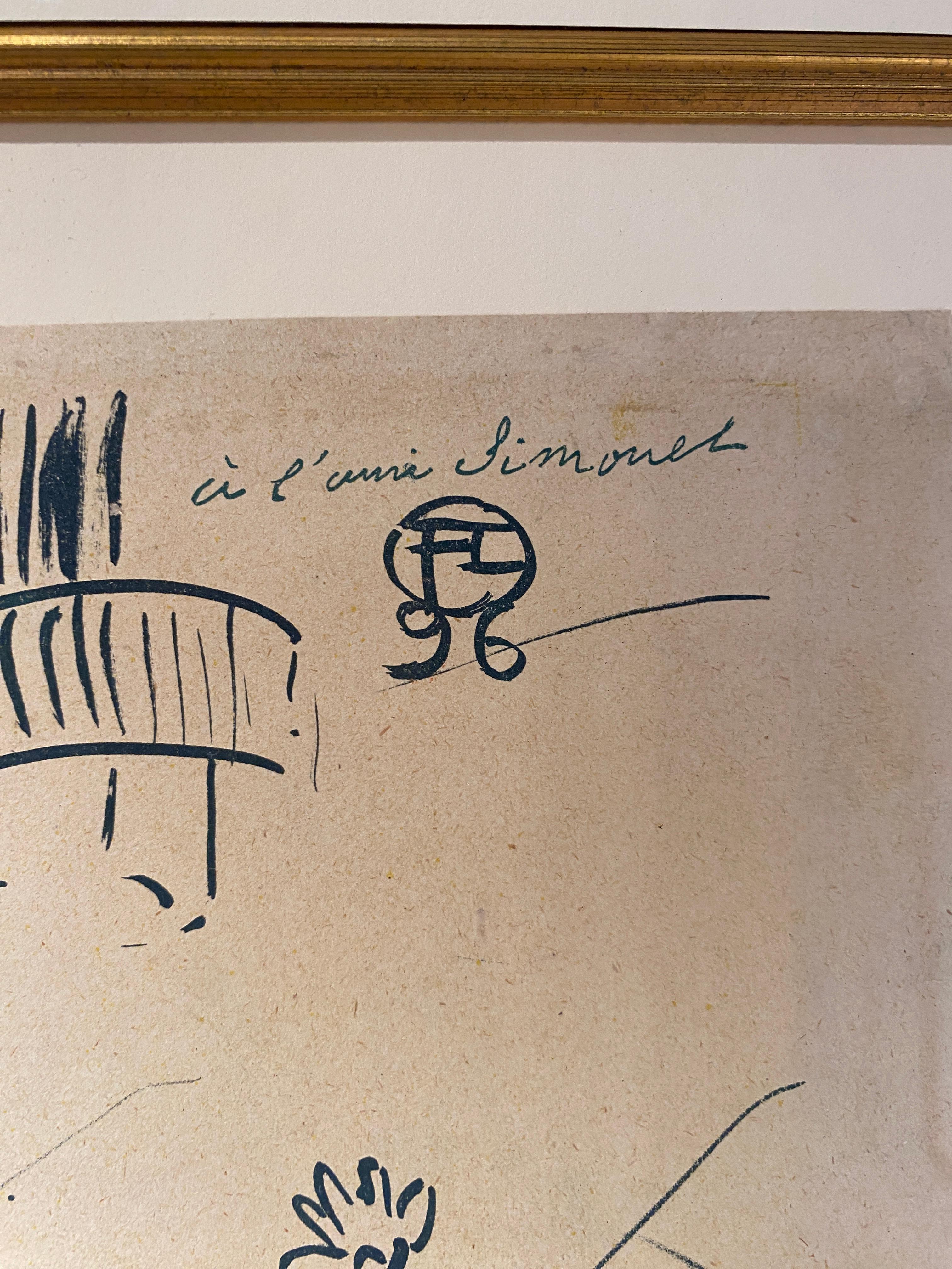 Affiche vintage emblématique « La Vache Enragee » de Toulouse-Lautrec en vente 1