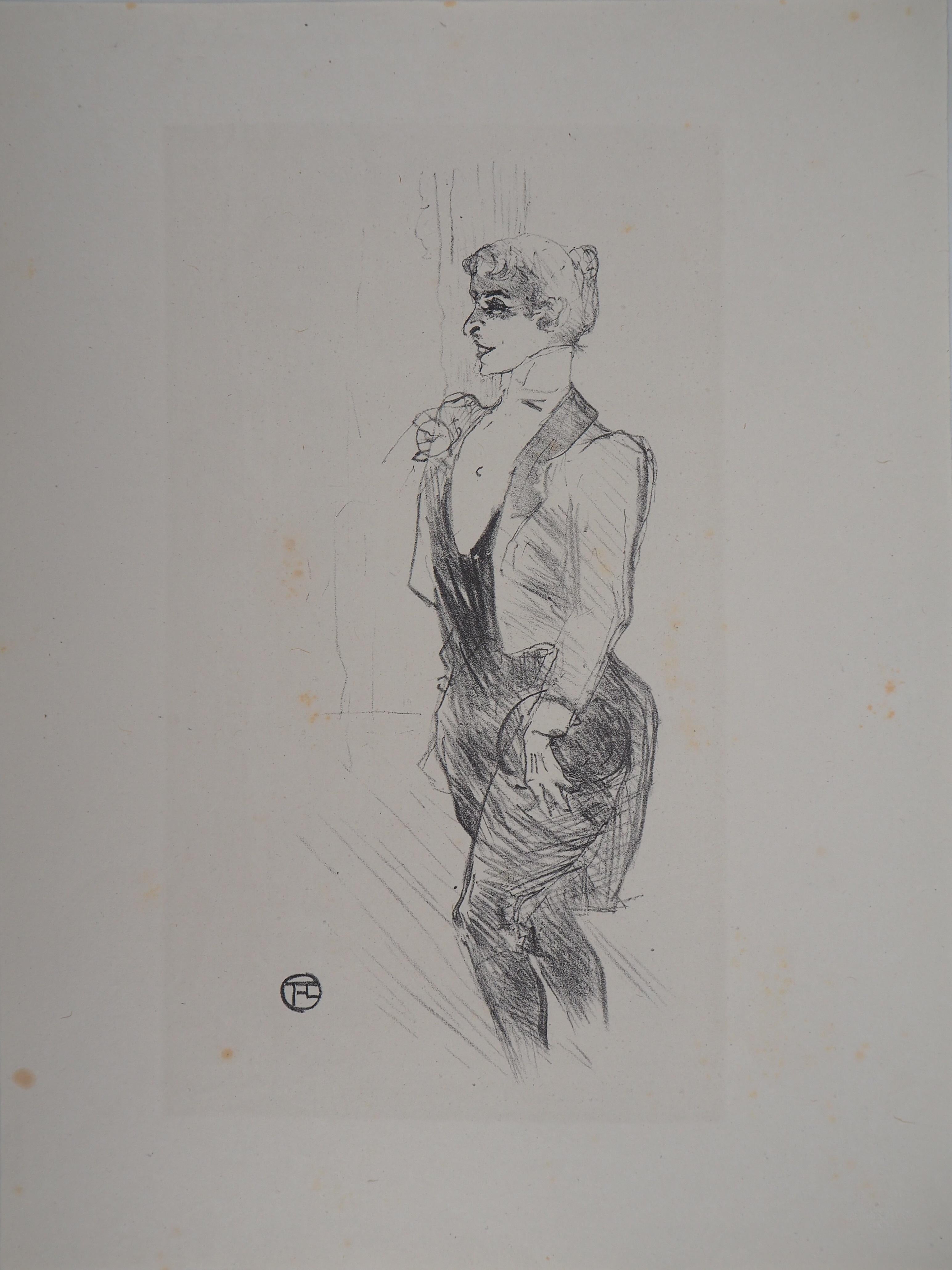 Henri de Toulouse-Lautrec Portrait Print - Mary HAMILTON - Original lithograph (Witrock #67)