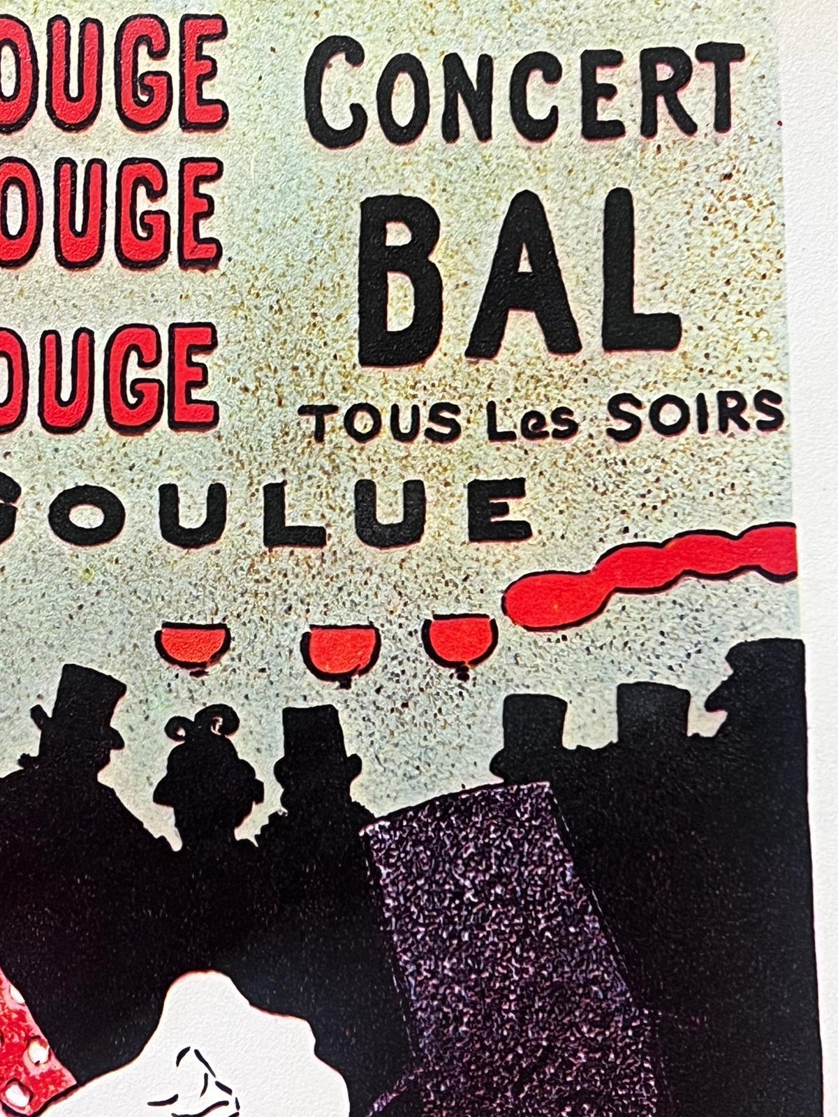 Moulin Rouge Paris Vintage French Color Poster after Henri Toulouse-Lautrec - Impressionist Print by Henri de Toulouse-Lautrec