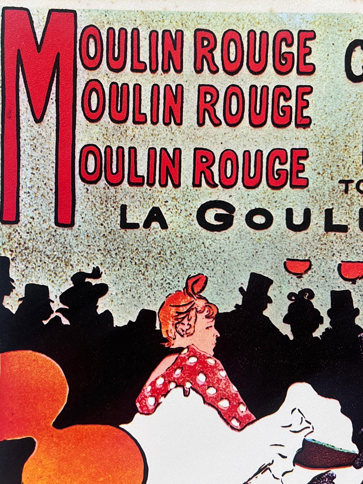 Moulin Rouge Paris Vintage French Color Poster after Henri Toulouse-Lautrec 2