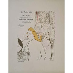 Antique Original lithographic poster by Henri de Toulouse-Lautrec - Le Théâtre Libre