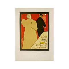 Original print by Henri de Toulouse-Lautrec made for the play entitled L'argent