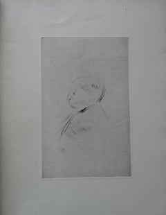 Portrait of M. X (Anonymous Man) - Original etching - 1927