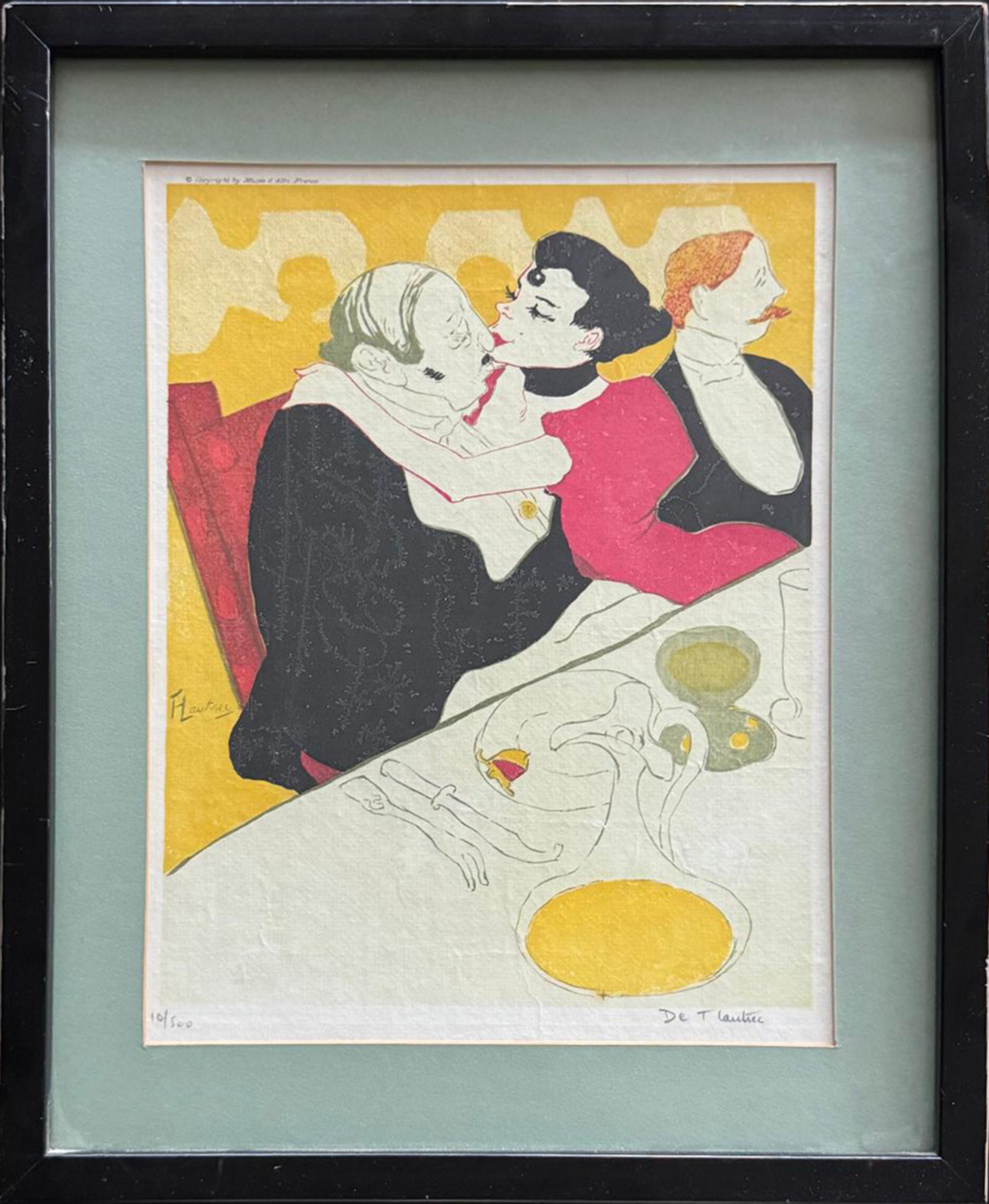 Henri de Toulouse-Lautrec, After, French (1864 - 1901) - Reine de Joie, Year:  1982, Medium:  Lithograph, numbered in pencil, Edition:  10/500, Size:  12 x 9 in. (30.48 x 22.86 cm), Frame Size:  16 x 13 inches 