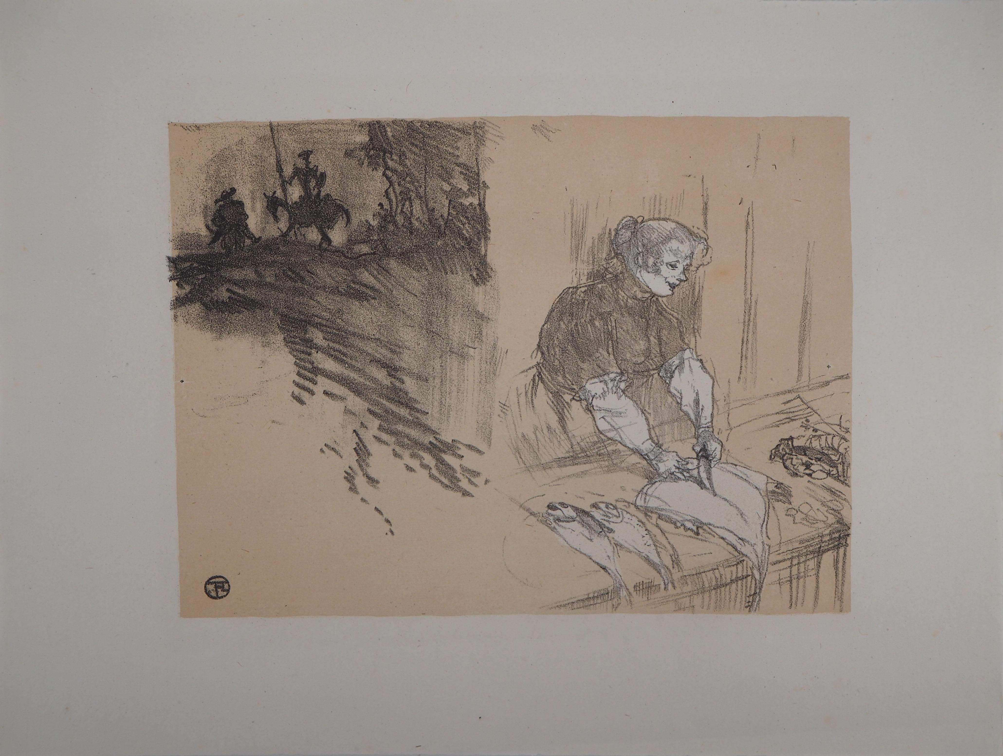 Henri de Toulouse-Lautrec Portrait Print - Short joys - Original lithograph (Witrock #232)