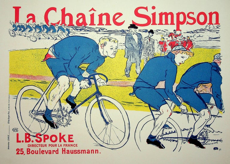 The bicycle race - Original Lithograph (Les Maîtres de l'Affiche), 1900 - Print by Henri de Toulouse-Lautrec