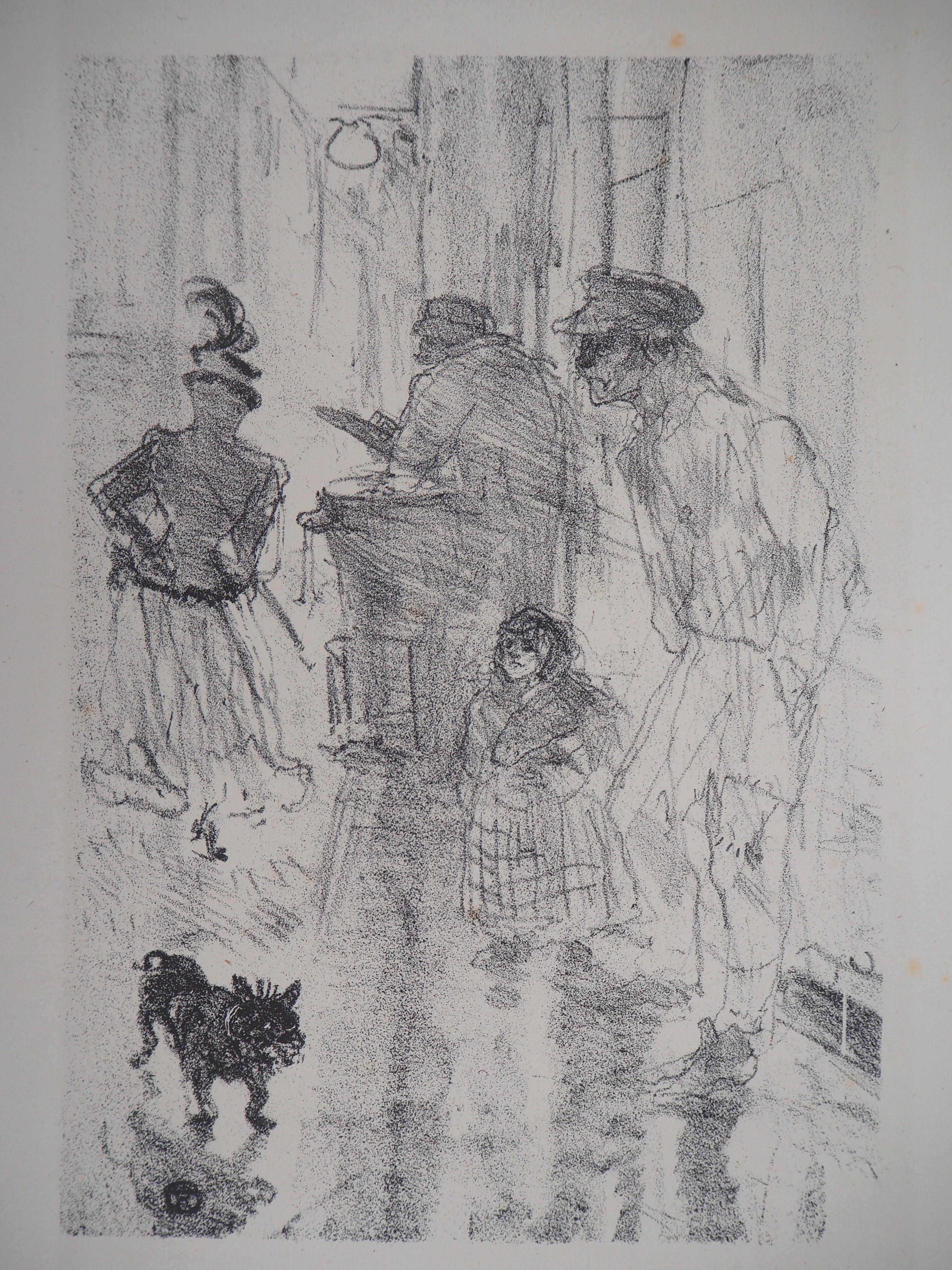 Henri de Toulouse-Lautrec Figurative Print - The Chestnut Vendor - Original lithograph (Witrock #232)
