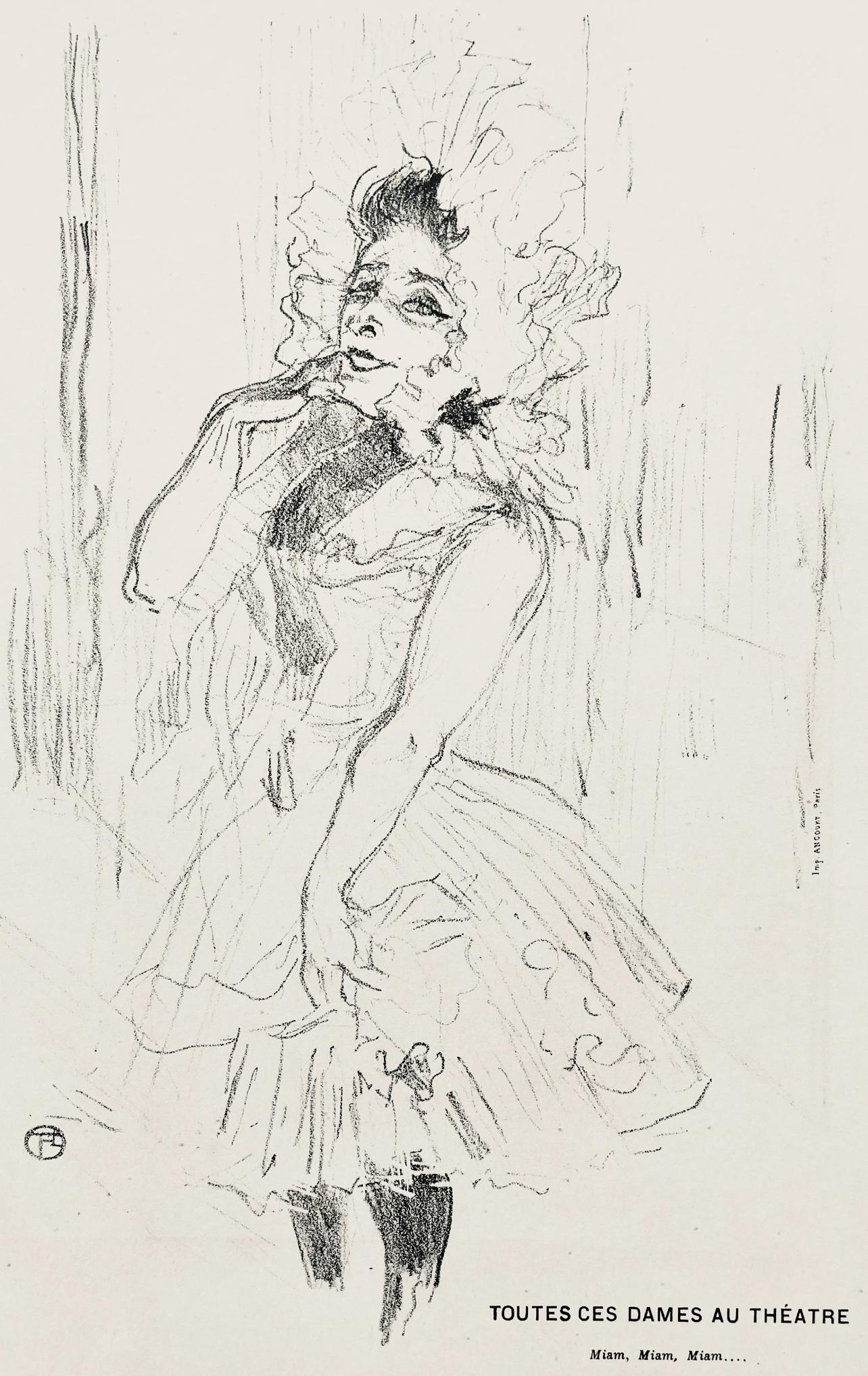Toulouse-Lautrec, Anna Heldly dans Toutes ces Dames, Derrière le miroir (d'après) - Print de Henri de Toulouse-Lautrec