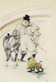 Retro Toulouse-Lautrec, Cheval et Singe dressé, The Circus by Toulouse-Lautrec (after)