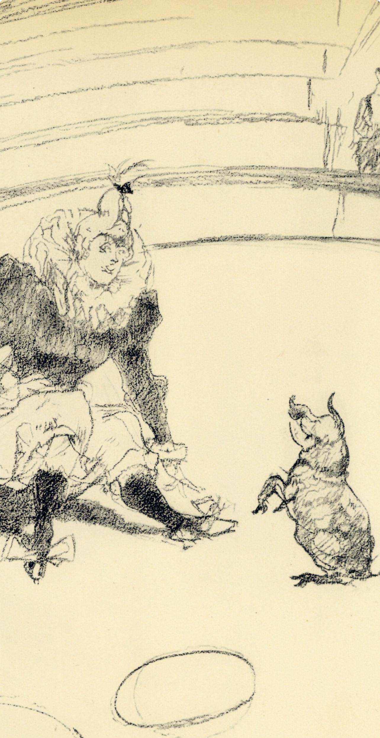 Toulouse-Lautrec, Clownesse et cochon, Le cirque de Toulouse-Lautrec (après) - Print de Henri de Toulouse-Lautrec