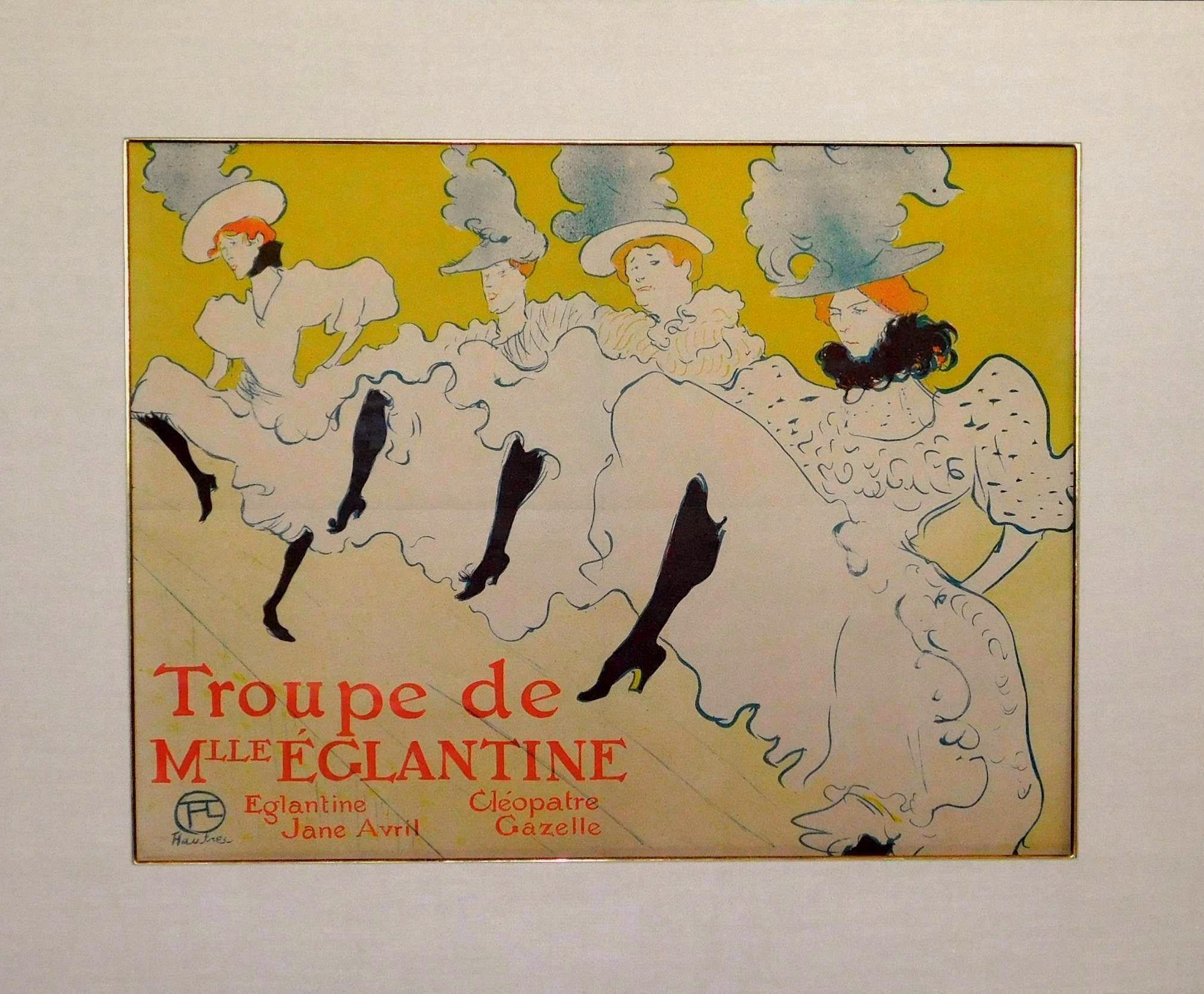 Toulouse-Lautrec Color Lithograph, 1896 - La Troupe de Mademoiselle Eglantine - Print by Henri de Toulouse-Lautrec