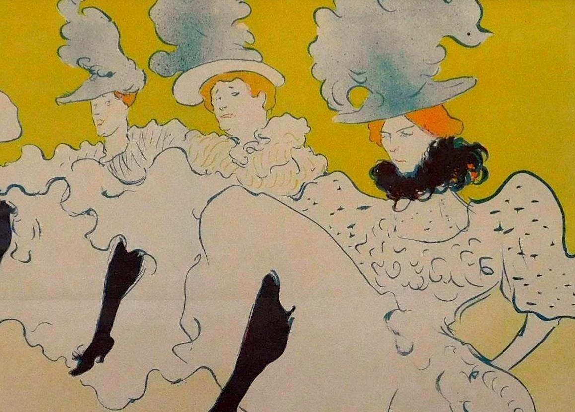 Toulouse-Lautrec Color Lithograph, 1896 - La Troupe de Mademoiselle Eglantine - Beige Figurative Print by Henri de Toulouse-Lautrec