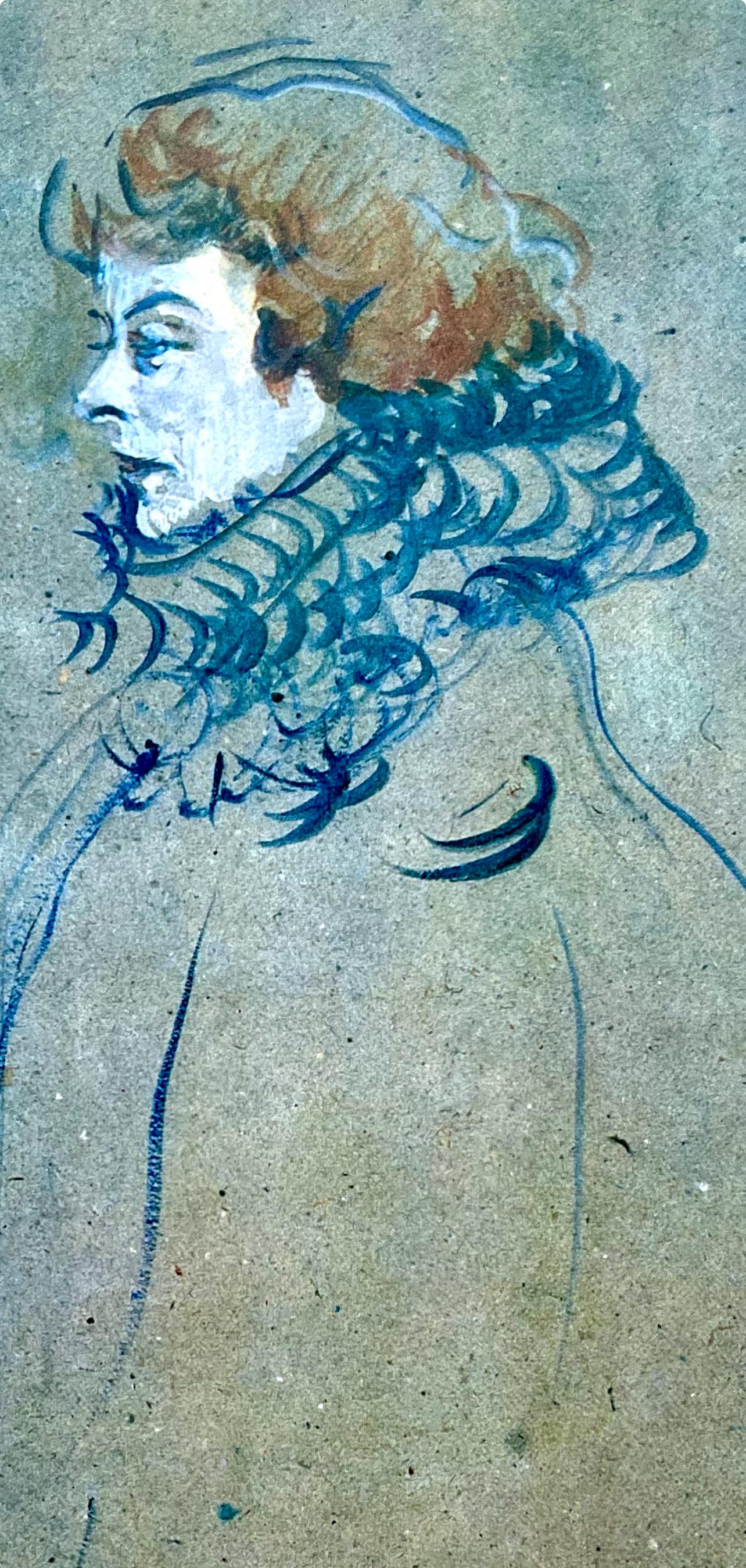Toulouse-Lautrec, Composition, Derrière le miroir (d'après) - Print de Henri de Toulouse-Lautrec