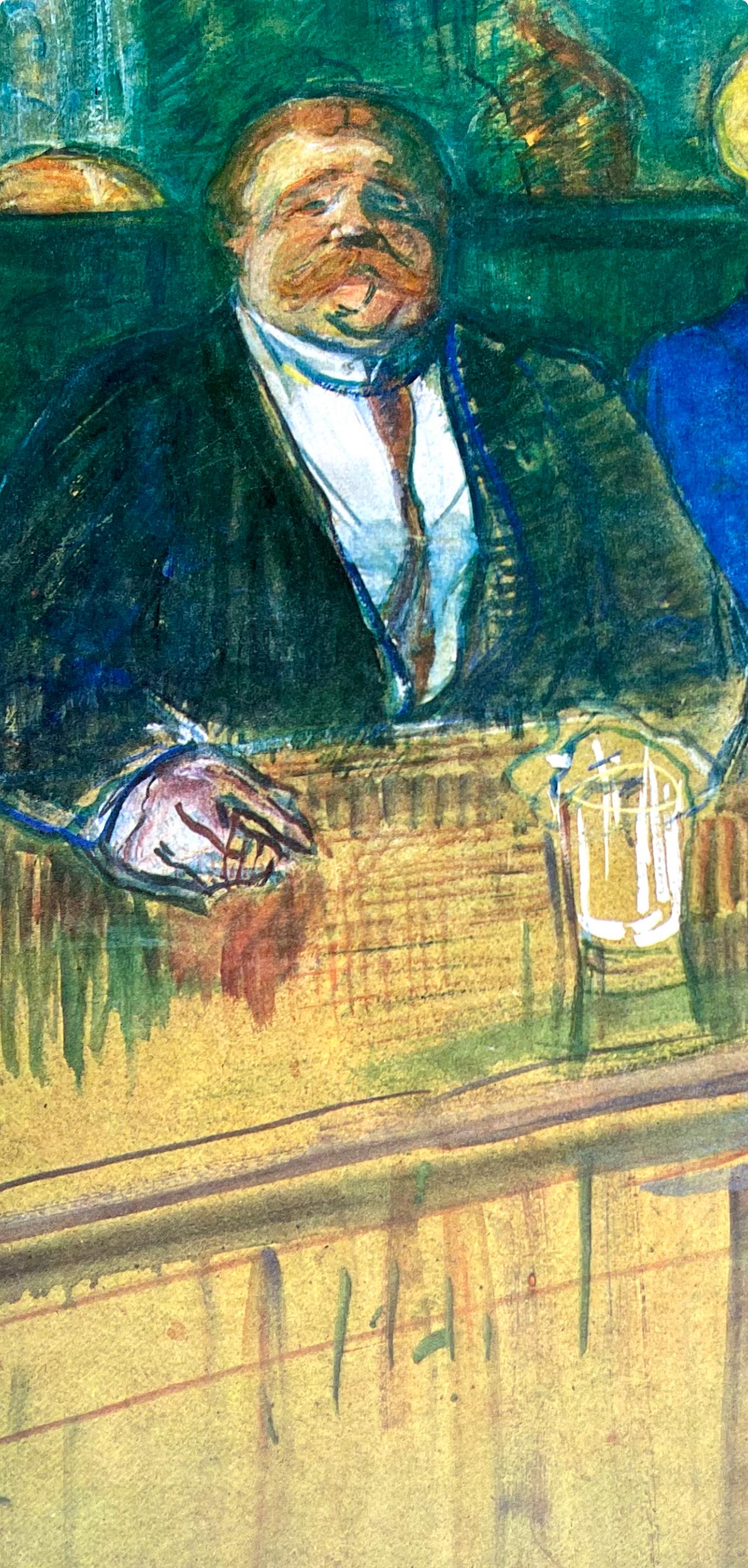 Toulouse-Lautrec, Composition, Derrière le miroir (d'après) - Print de Henri de Toulouse-Lautrec