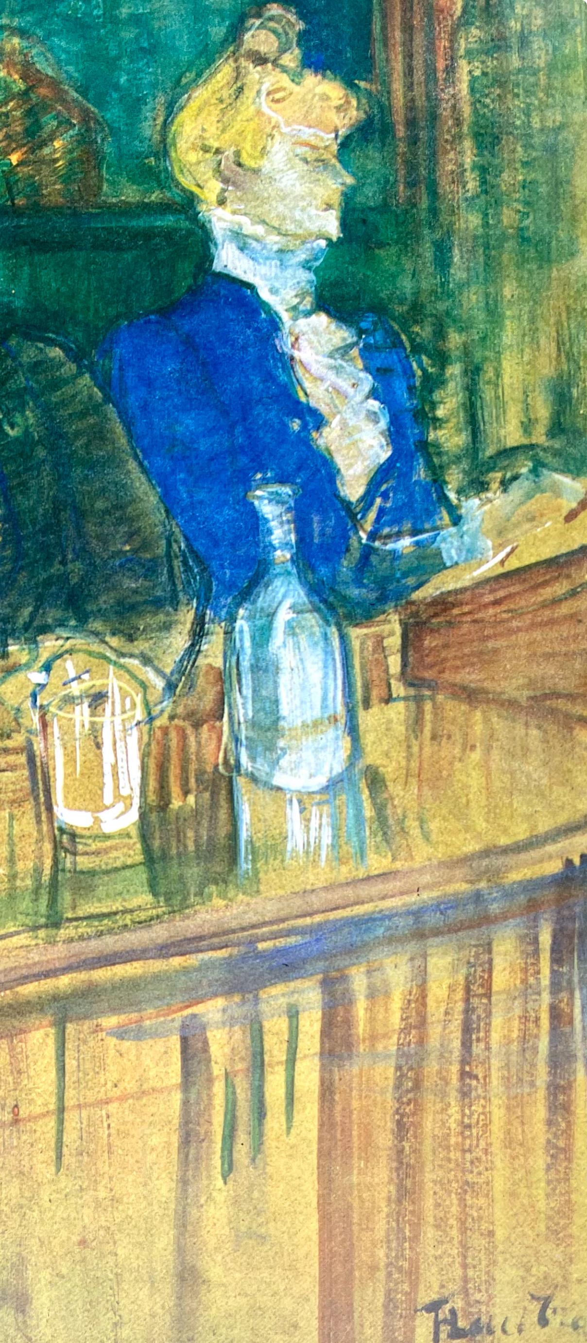 Toulouse-Lautrec, Composition, Derrière le miroir (d'après) - Post-impressionnisme Print par Henri de Toulouse-Lautrec