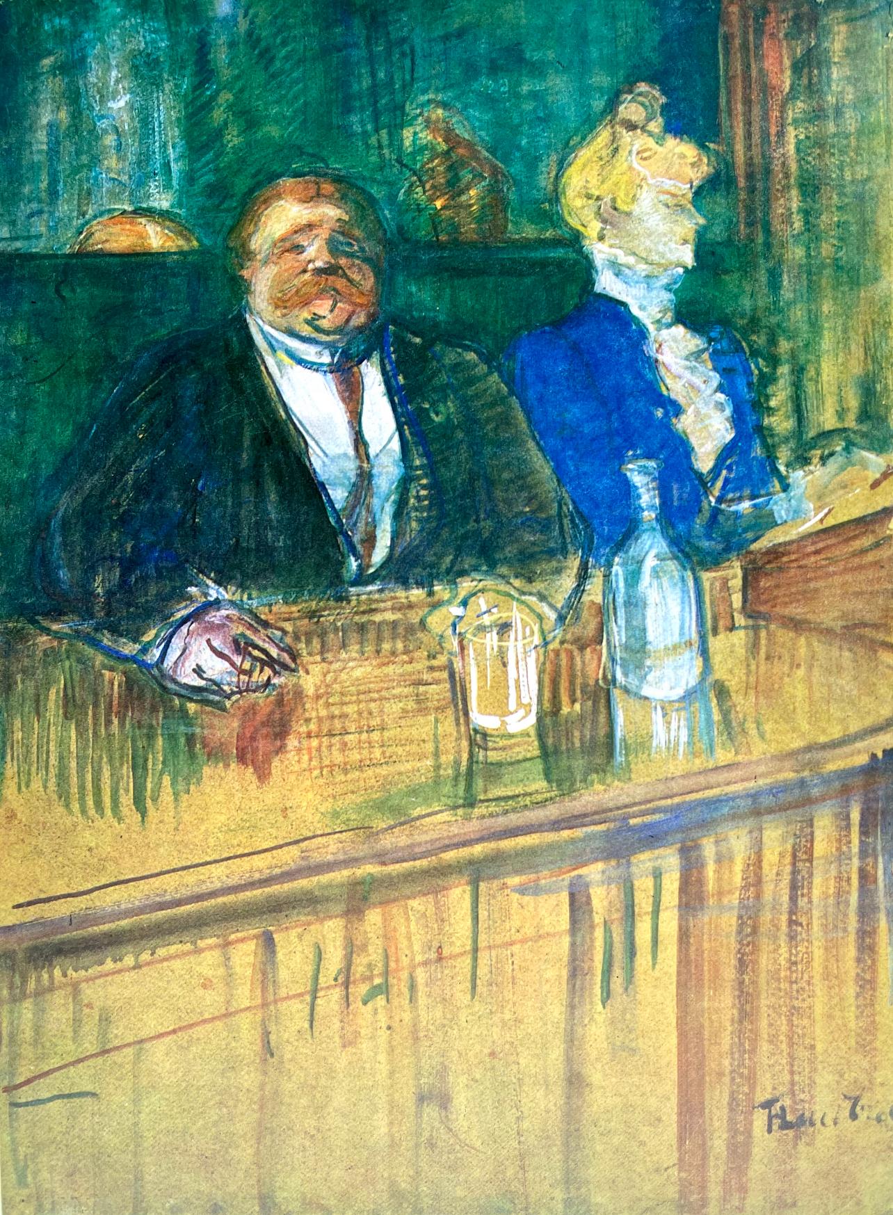 Toulouse-Lautrec, Composition, Derrière le miroir (d'après)