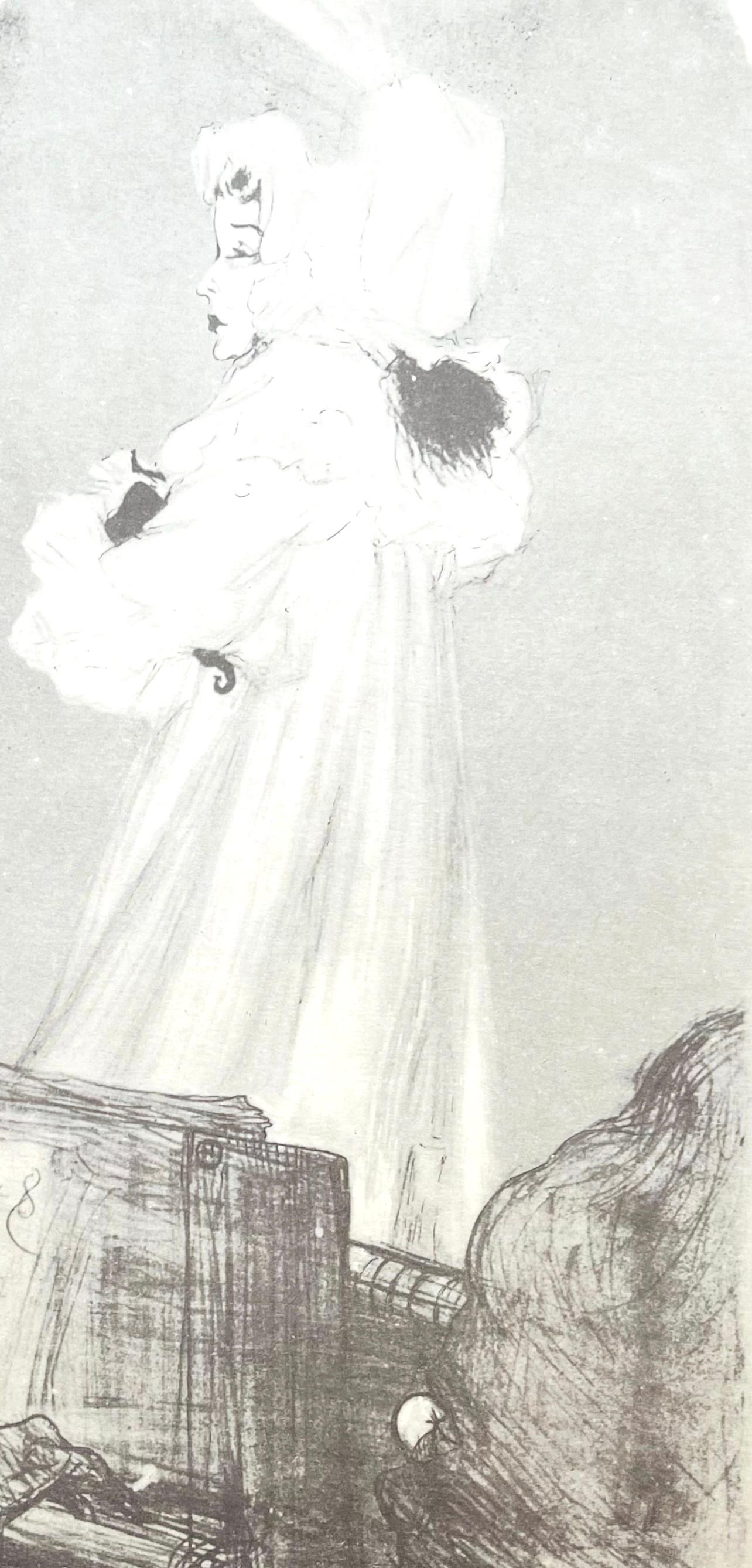 Toulouse-Lautrec, Composition, Femmes De Lautrec (après) - Gris Figurative Print par Henri de Toulouse-Lautrec