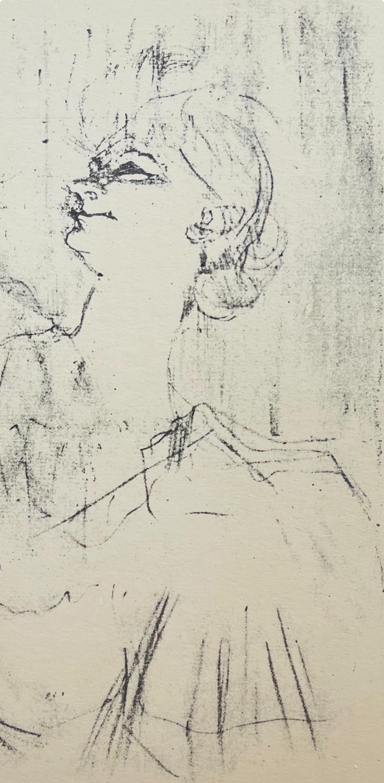 Toulouse-Lautrec, Composition, Femmes De Lautrec (après) - Beige Landscape Print par Henri de Toulouse-Lautrec