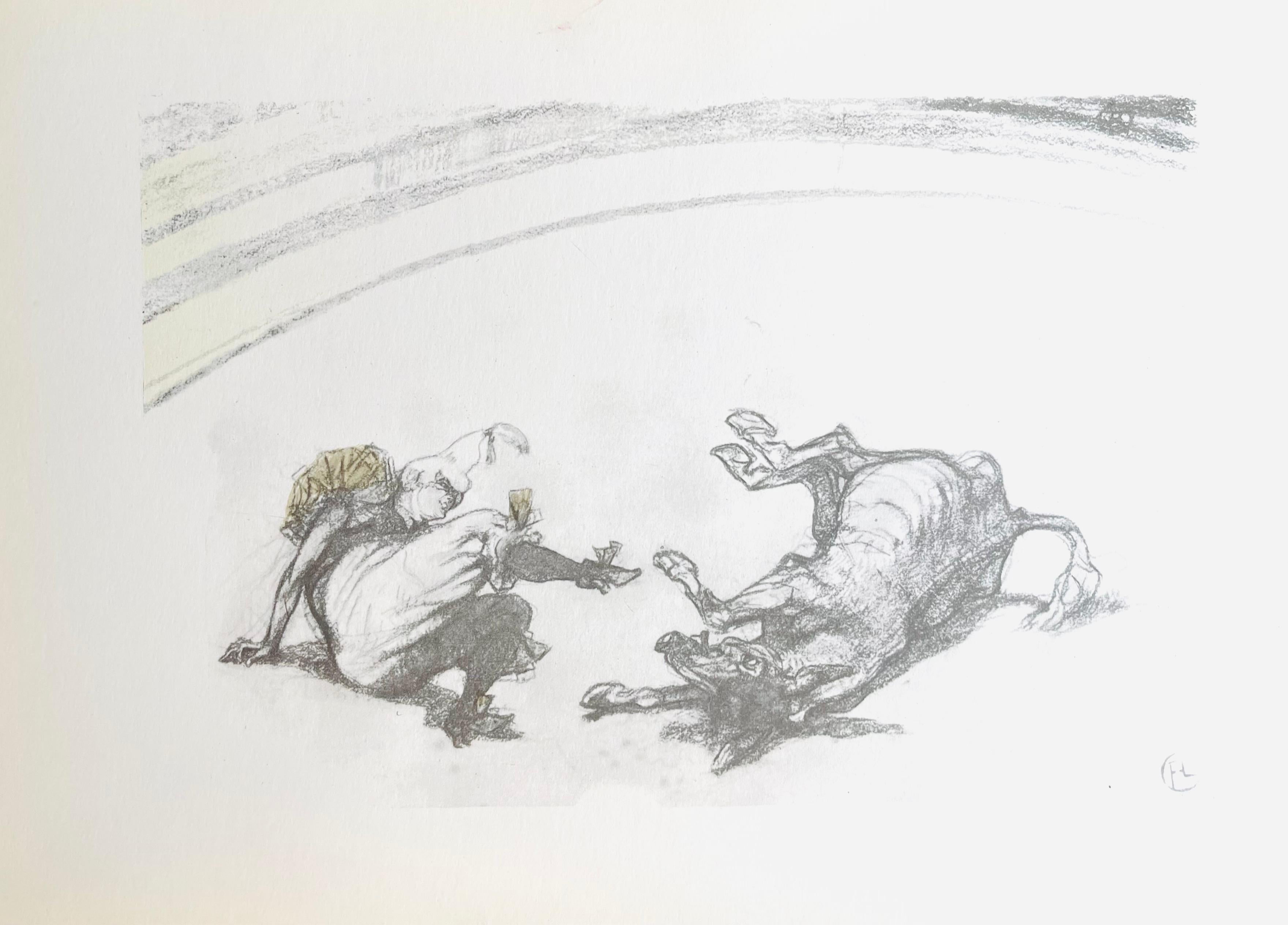 Toulouse-Lautrec, Composition, Femmes De Lautrec (after) - Gray Landscape Print by Henri de Toulouse-Lautrec