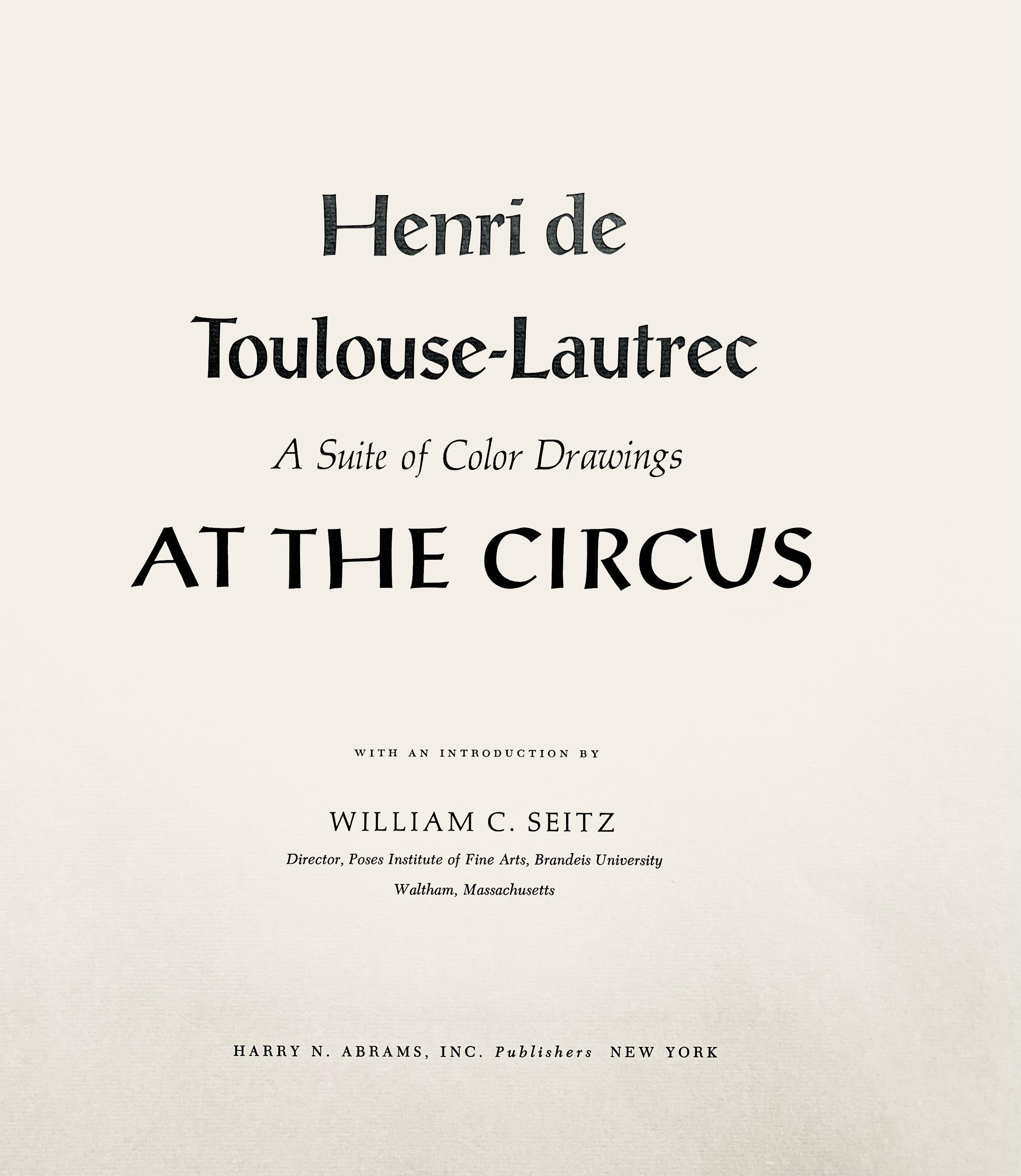 Toulouse-Lautrec, Composizione, Henri de Toulouse-Lautrec, Al circo (dopo) in vendita 7