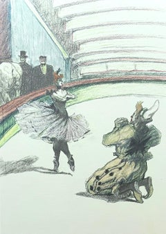 Vintage Toulouse-Lautrec, Composition, Henri de Toulouse-Lautrec, At the Circus (after)