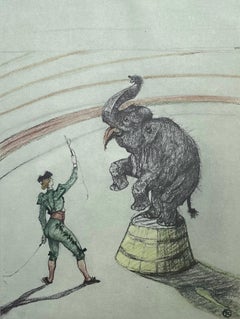 Vintage Toulouse-Lautrec, Composition, Henri de Toulouse-Lautrec, At the Circus (after)