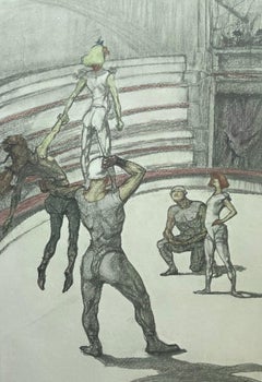 Vintage Toulouse-Lautrec, Composition, Henri de Toulouse-Lautrec, At the Circus (after)