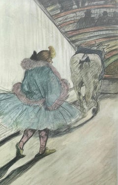 Vintage Toulouse-Lautrec, Composition, Henri de Toulouse-Lautrec, At the Circus (after)