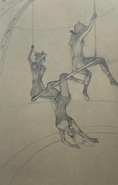 Vintage Toulouse-Lautrec, Composition, Henri de Toulouse-Lautrec, At the Circus (after)