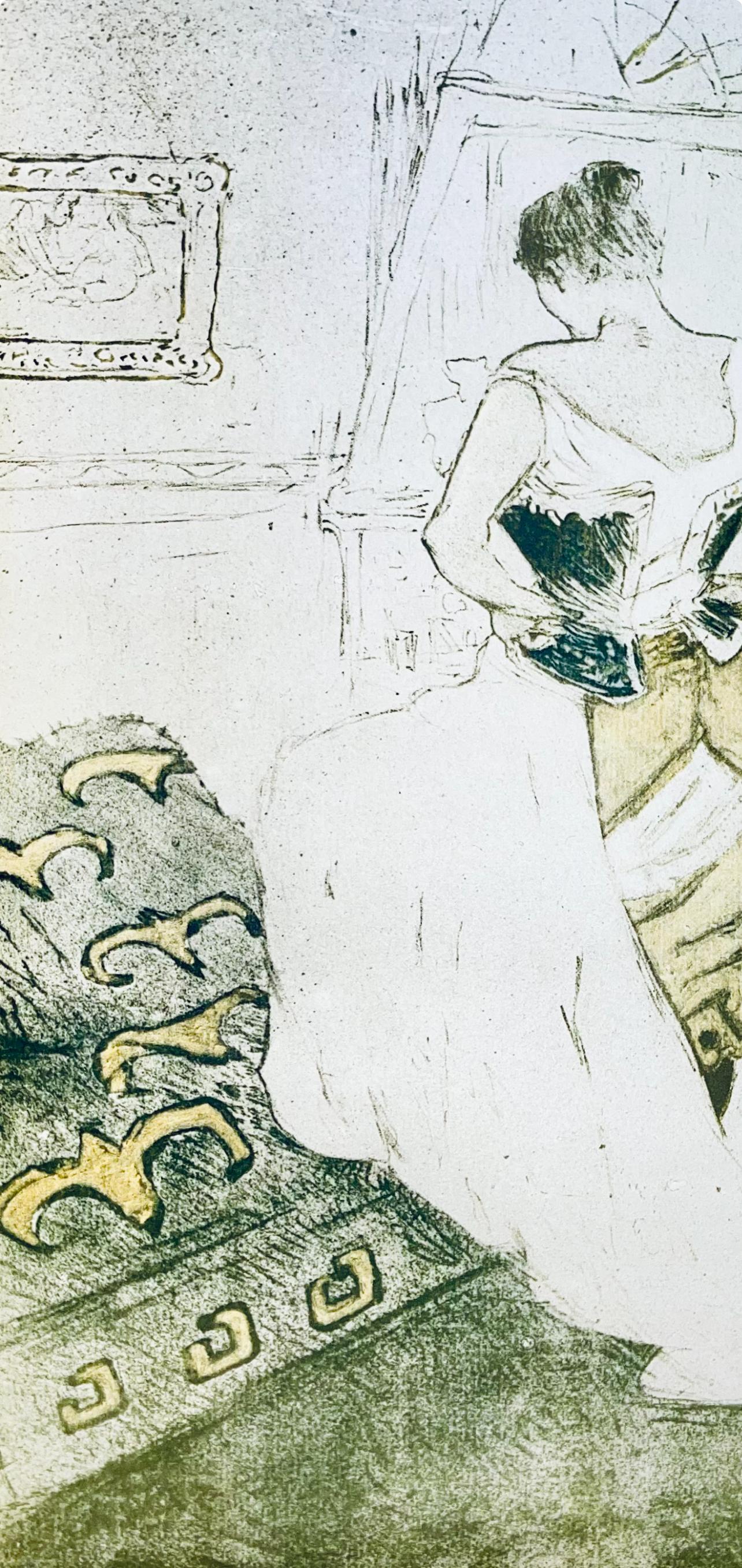 Toulouse-Lautrec, Komposition, Images de Lautrec (nach) (Grau), Figurative Print, von Henri de Toulouse-Lautrec