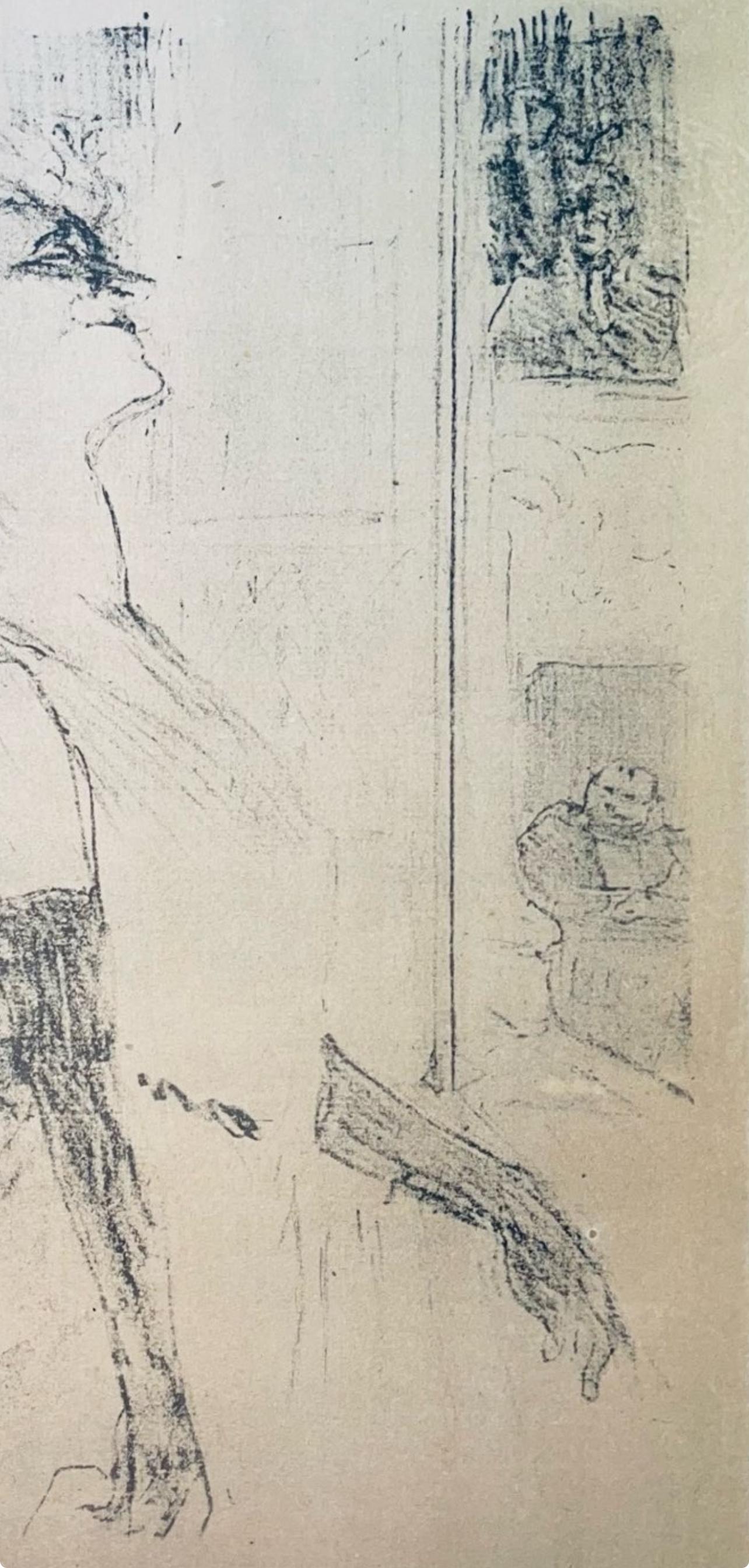 Toulouse-Lautrec, Composition, Images de Lautrec (après) - Beige Figurative Print par Henri de Toulouse-Lautrec
