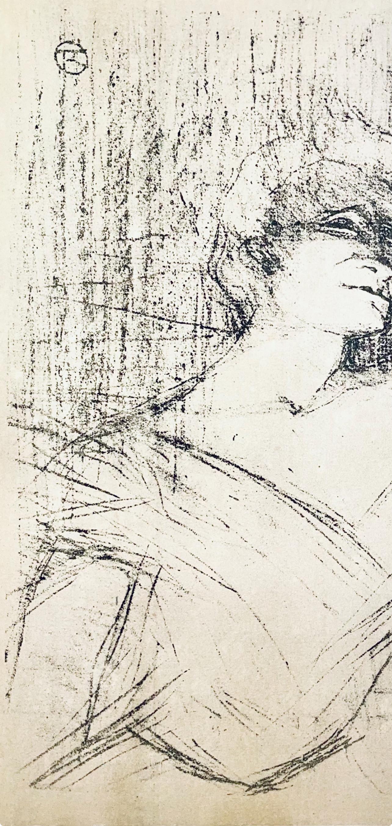 Toulouse-Lautrec, Composition, Images de Lautrec (after) - Beige Figurative Print by Henri de Toulouse-Lautrec