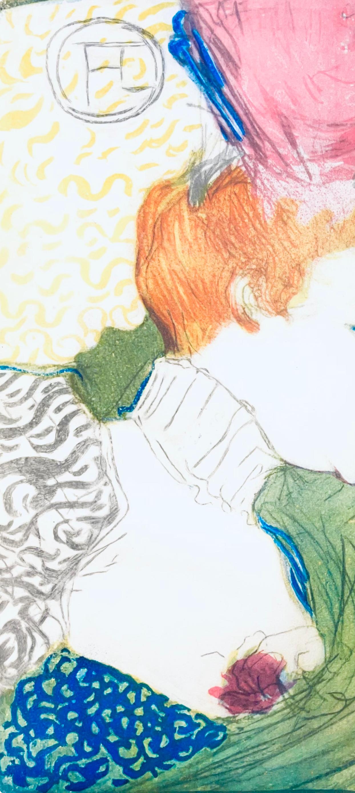 Toulouse-Lautrec, Composition, Images de Lautrec (after) - Beige Figurative Print by Henri de Toulouse-Lautrec
