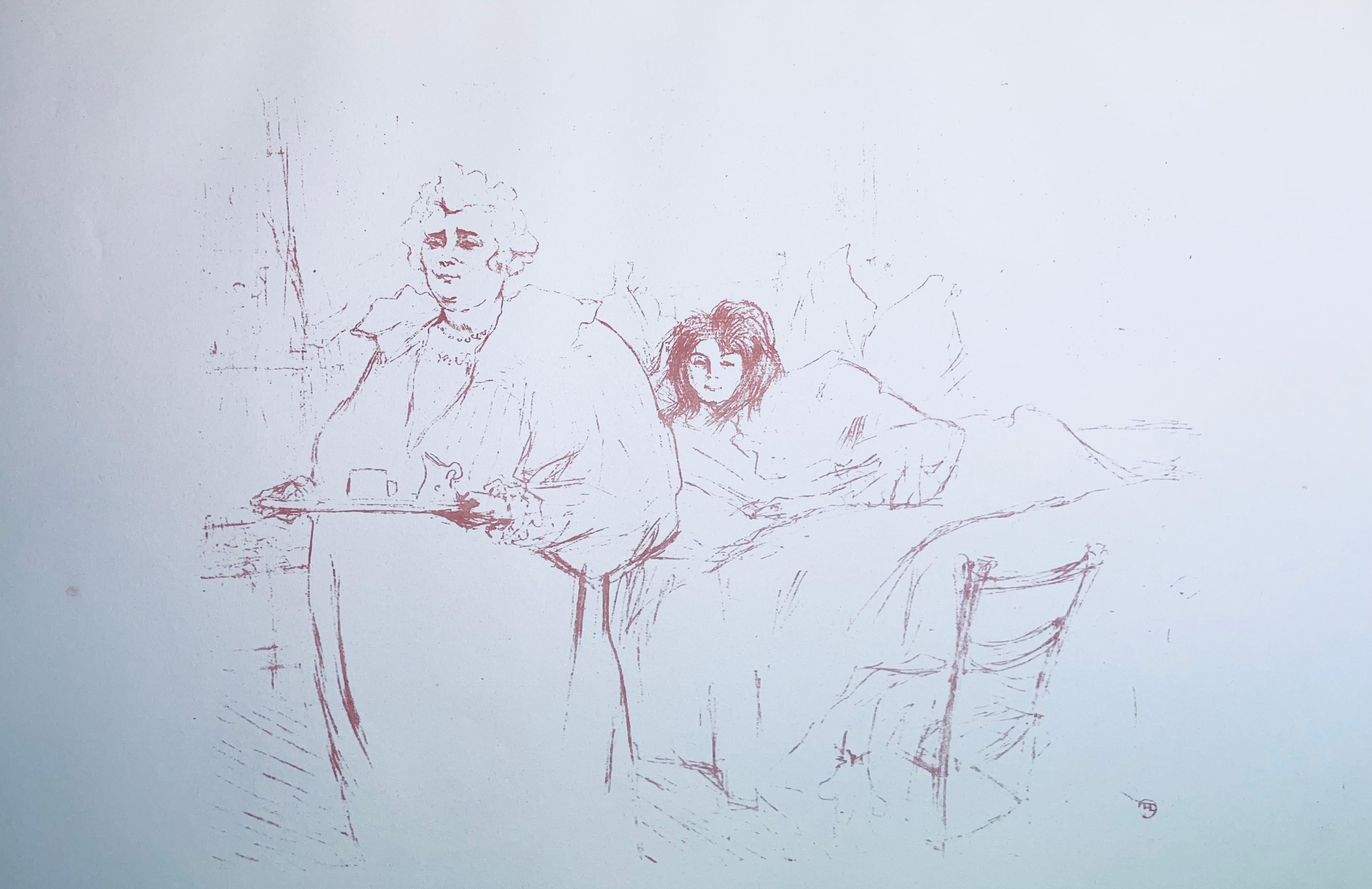 Toulouse-Lautrec, Composition, Images de Lautrec (after) - Gray Landscape Print by Henri de Toulouse-Lautrec