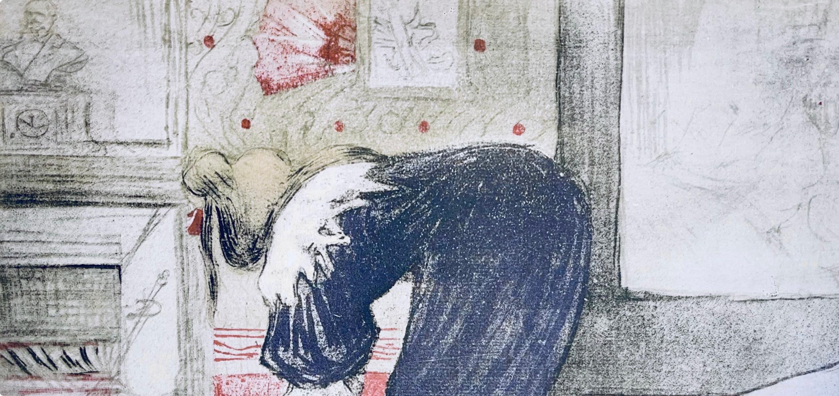 Toulouse-Lautrec, Composition, Images de Lautrec (after) - Gray Landscape Print by Henri de Toulouse-Lautrec