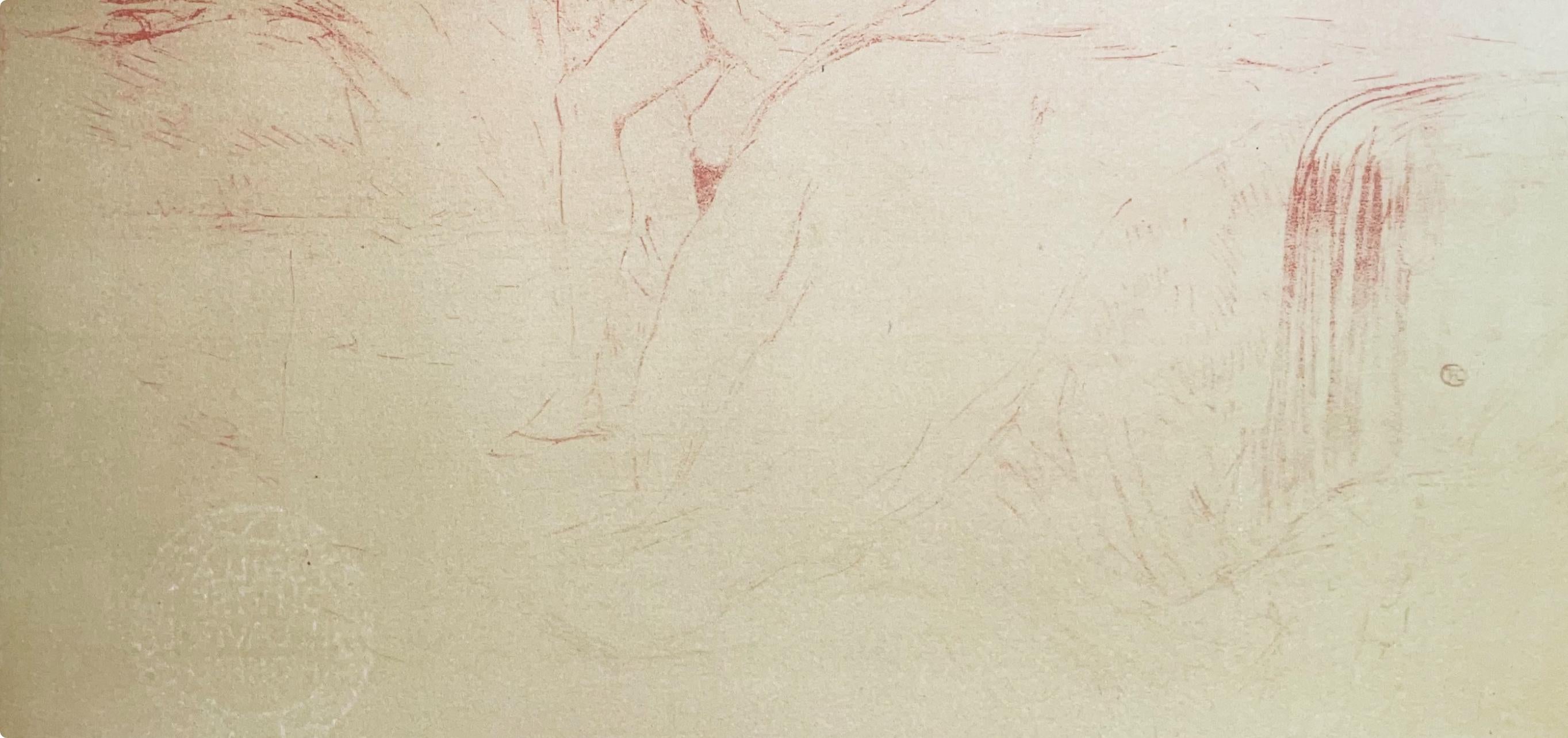 Toulouse-Lautrec, Composition, Images de Lautrec (after) - Beige Landscape Print by Henri de Toulouse-Lautrec