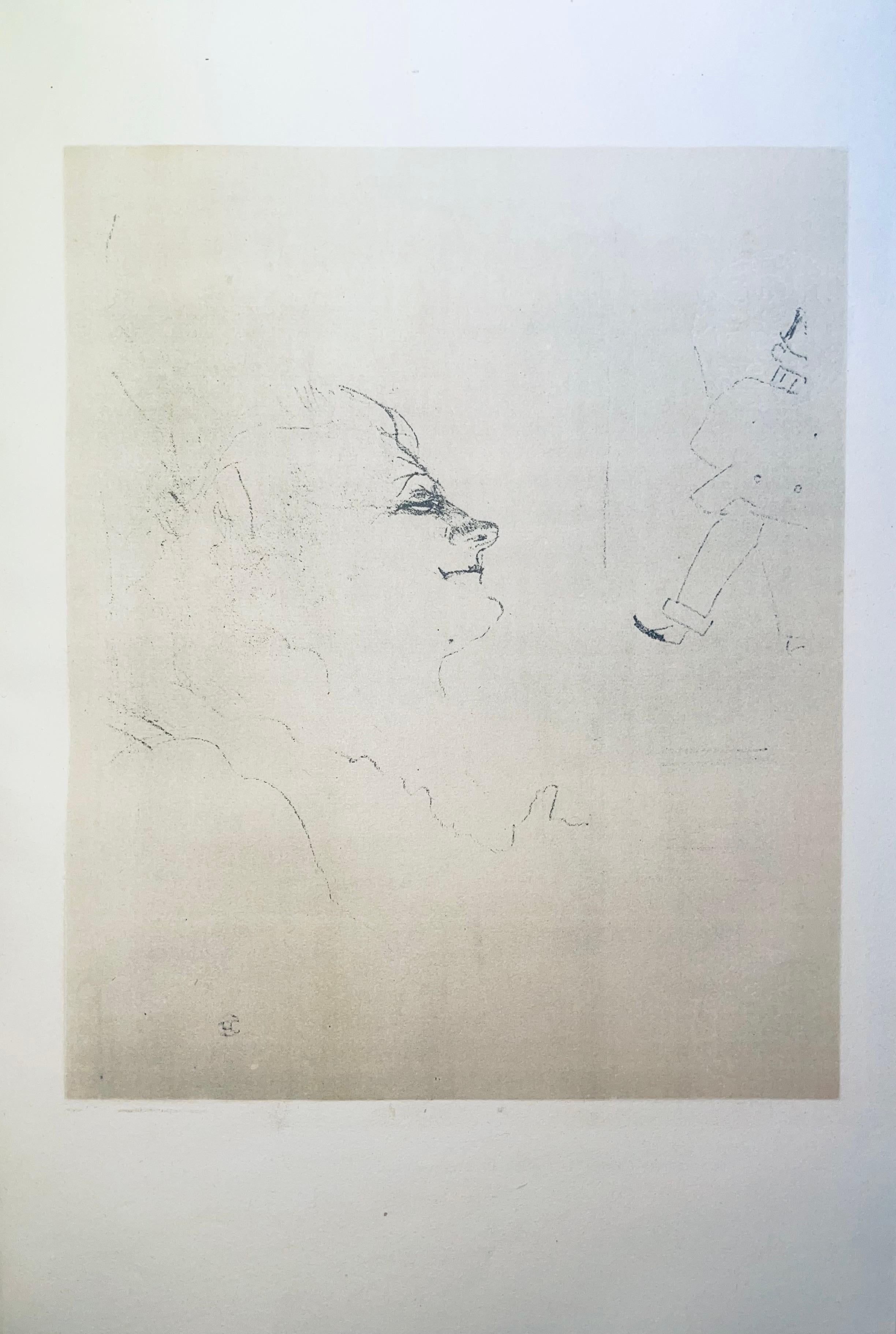Medium: Lithograph and stencil on vélin Polifilo paper
Year: 1947
Paper Size: 13.78 x 10.24 inches
Inscription: Signed in the plate and unnumbered, as issued
Notes: From the folio, Images de Lautrec, 21 Planches en Couleurs, Collezione