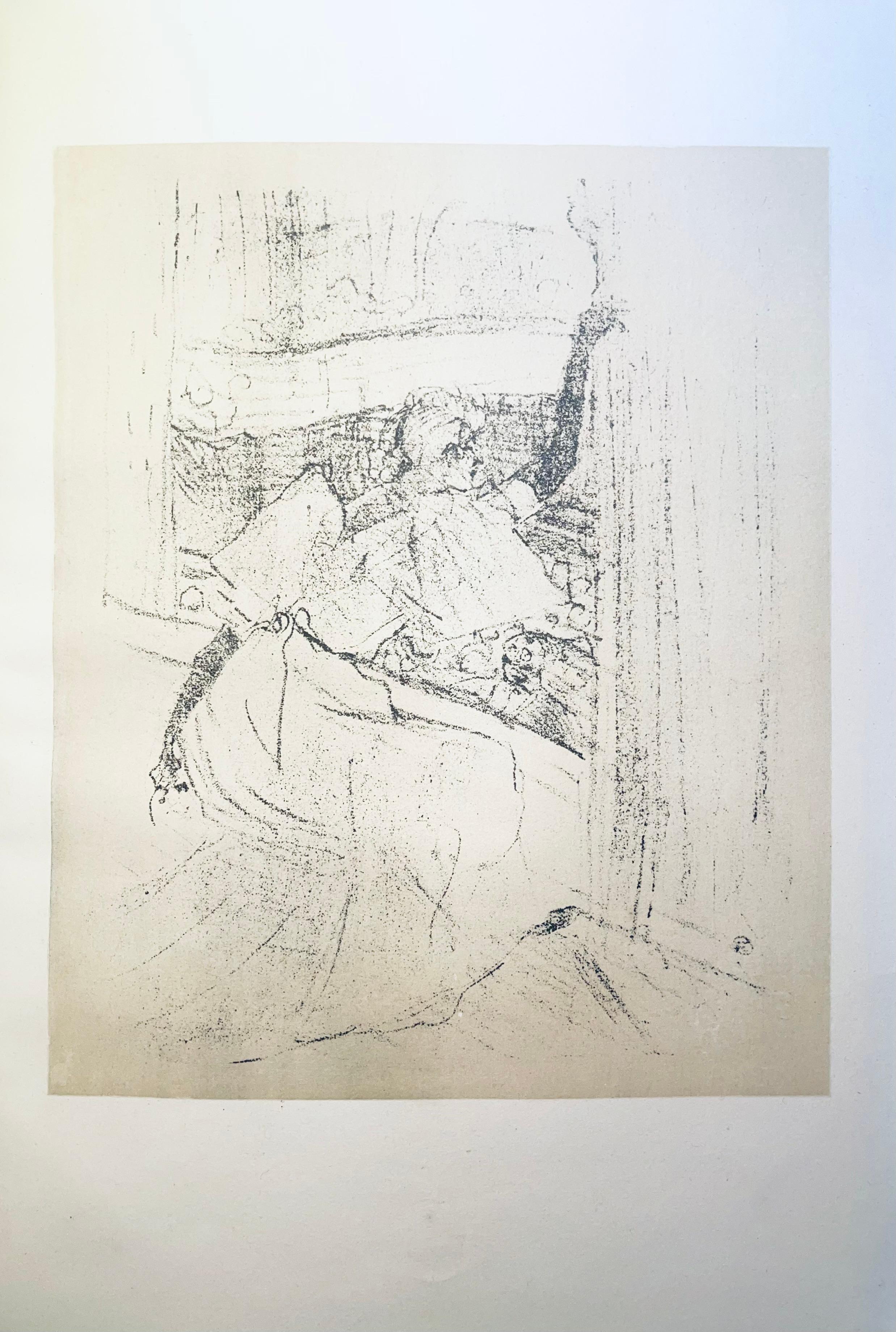 Medium: Lithograph and stencil on vélin Polifilo paper
Year: 1947
Paper Size: 13.78 x 10.24 inches
Inscription: Signed in the plate and unnumbered, as issued
Notes: From the folio, Images de Lautrec, 21 Planches en Couleurs, Collezione