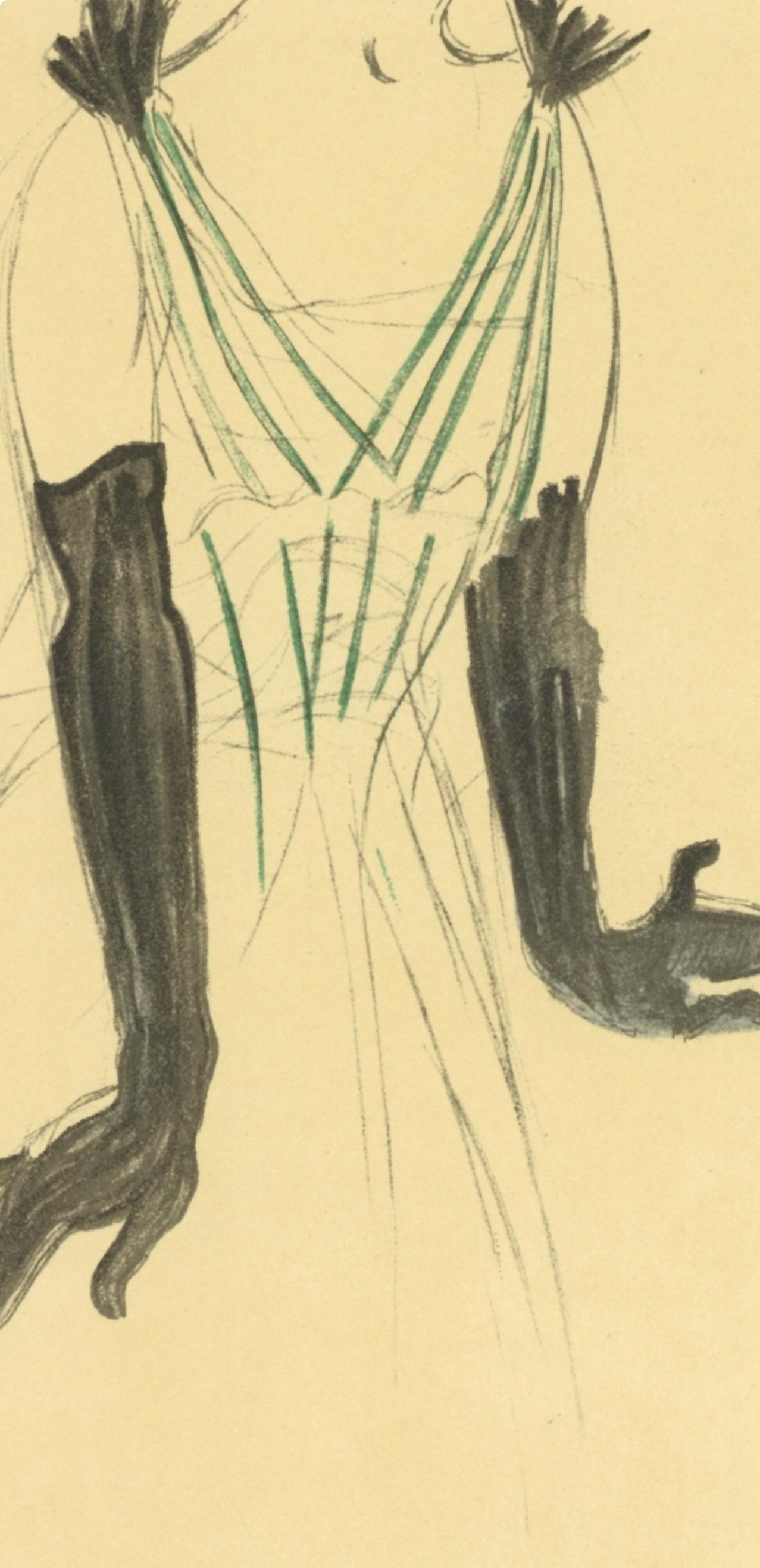 Toulouse-Lautrec, Composizione, Les Affiches De Toulouse-Lautrec (dopo) - Landscape Print Arancia di Henri de Toulouse-Lautrec