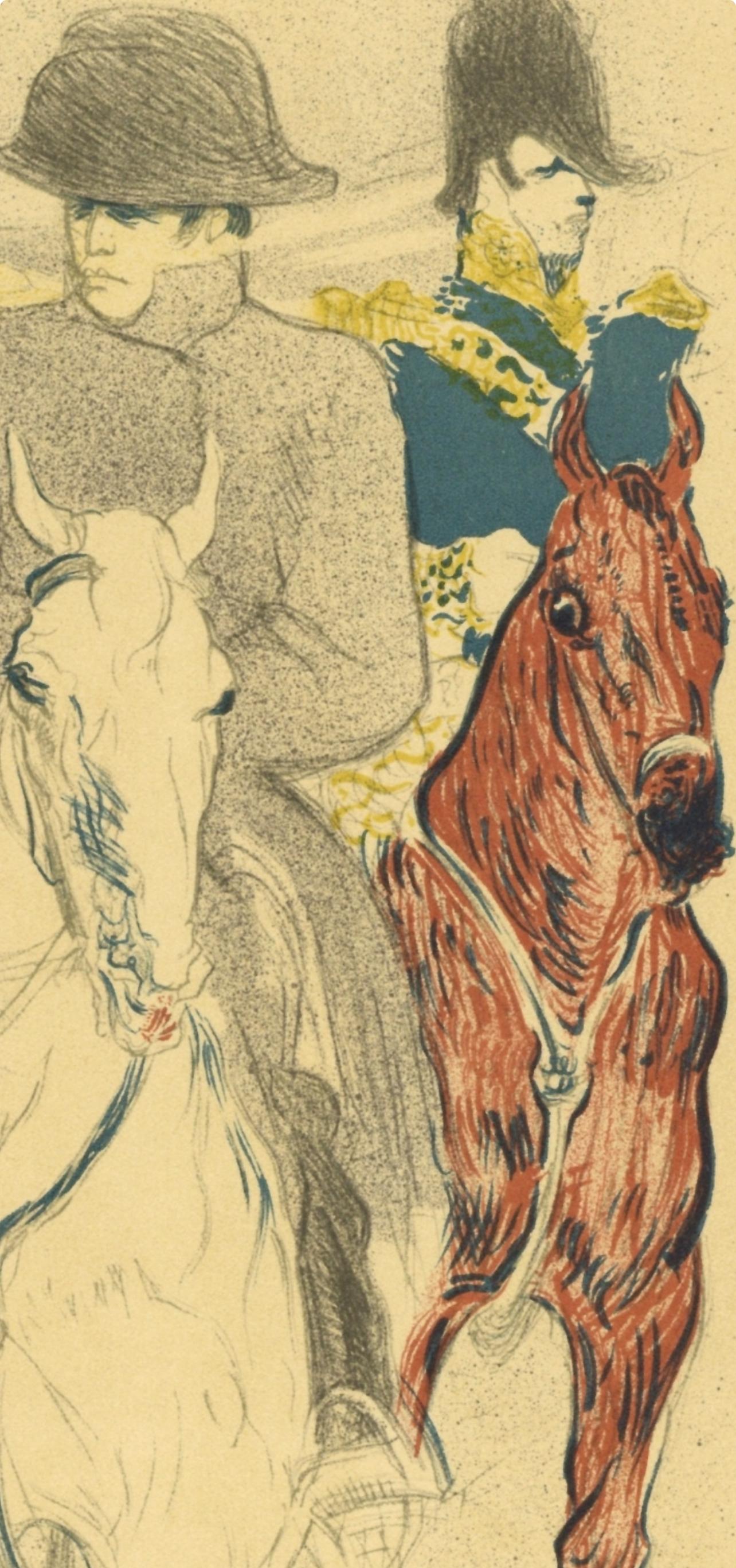 Toulouse-Lautrec, Composition, Les Affiches De Toulouse-Lautrec (after) - Beige Landscape Print by Henri de Toulouse-Lautrec