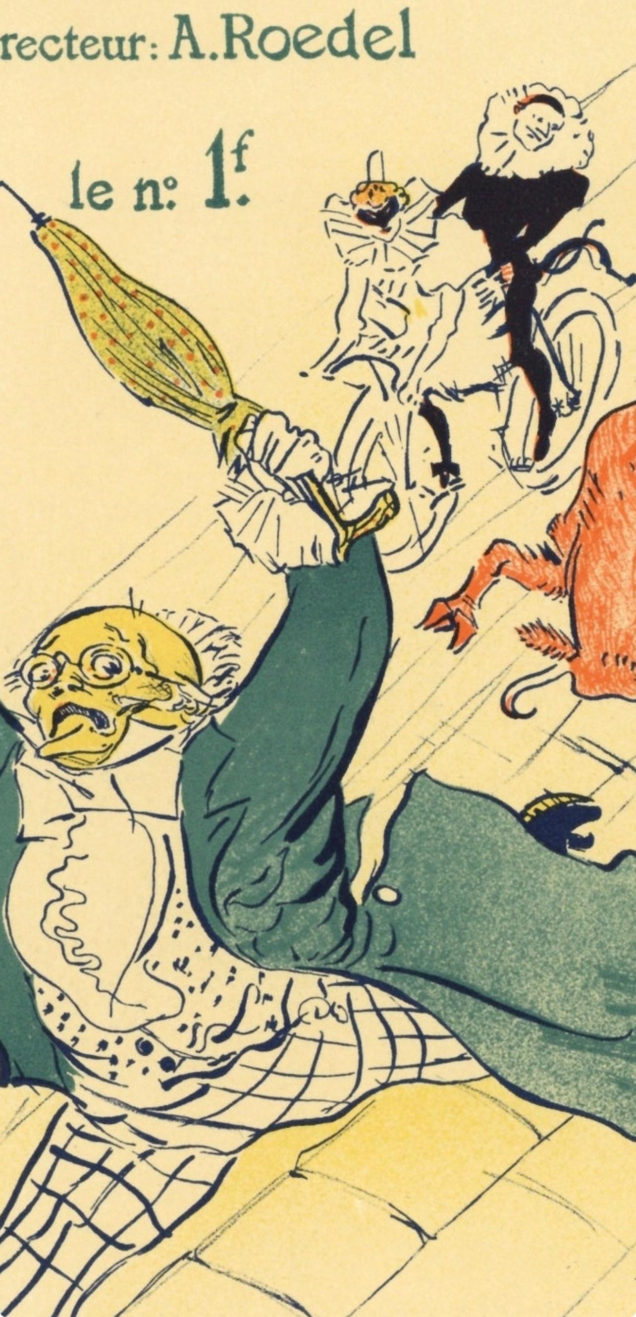 Toulouse-Lautrec, Composition, Les Affiches De Toulouse-Lautrec (after) - Orange Landscape Print by Henri de Toulouse-Lautrec
