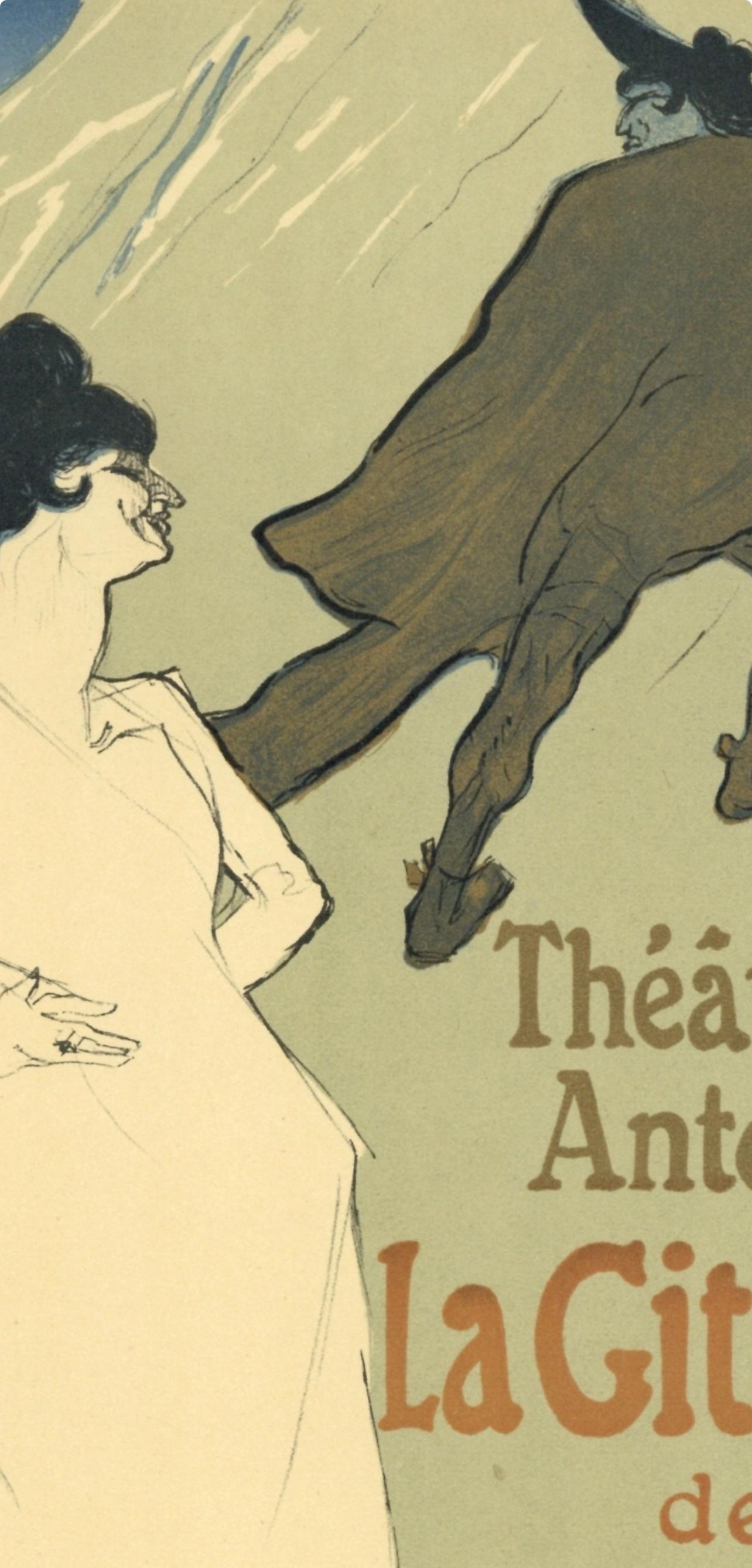Toulouse-Lautrec, Composition, Les Affiches De Toulouse-Lautrec (after) - Beige Landscape Print by Henri de Toulouse-Lautrec