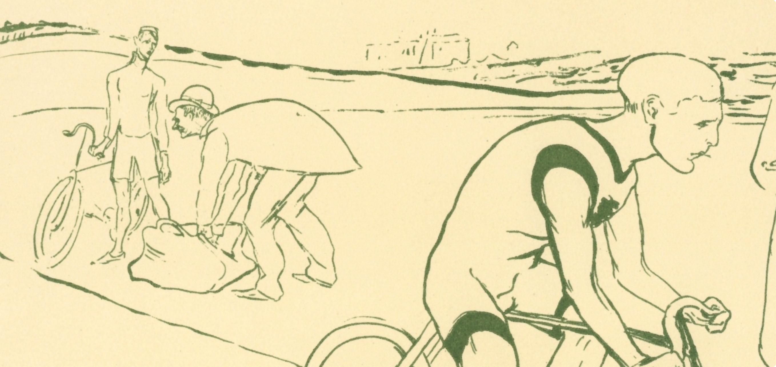 Toulouse-Lautrec, Composition, Les Affiches De Toulouse-Lautrec (after) - Orange Figurative Print by Henri de Toulouse-Lautrec