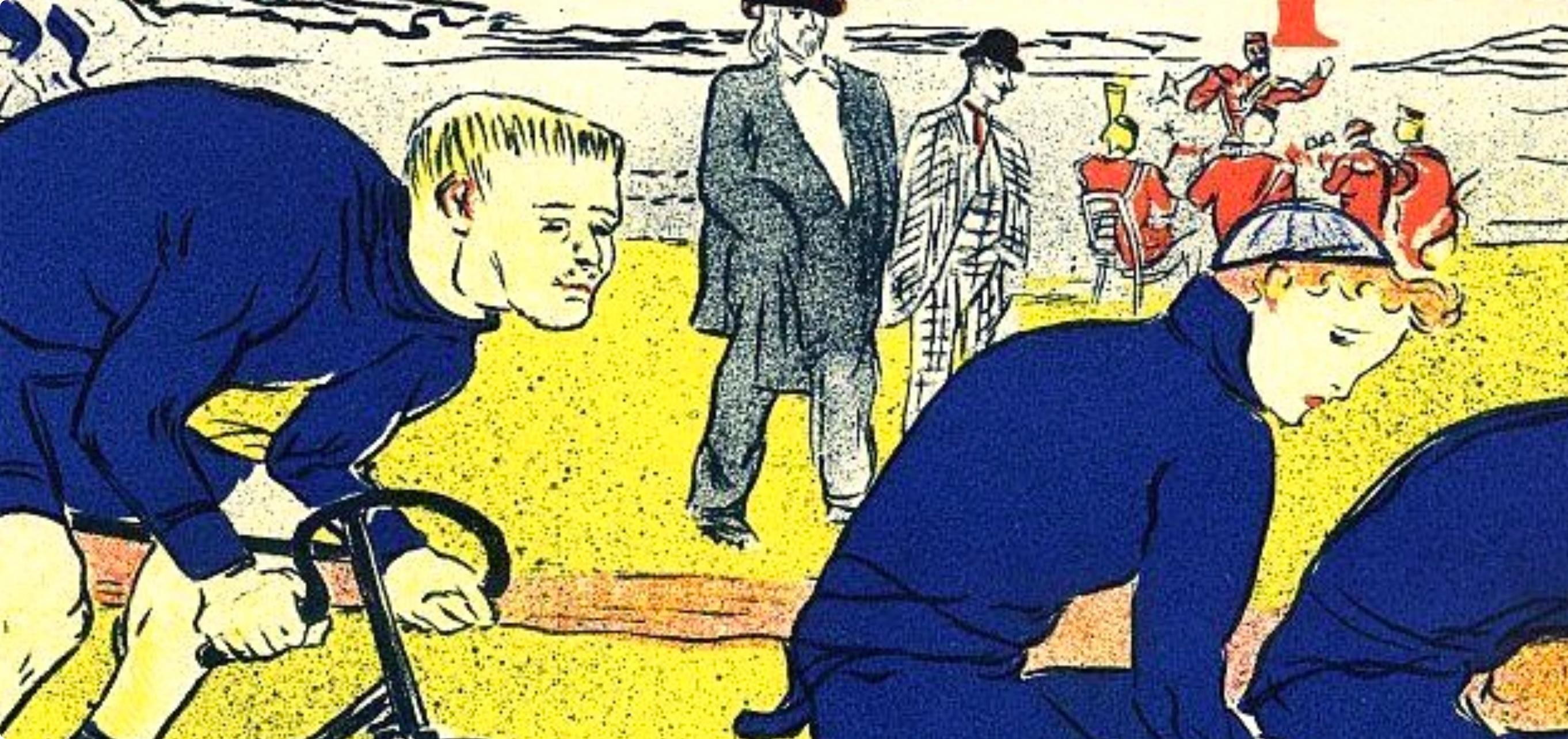 Toulouse-Lautrec, Composition, Les Affiches De Toulouse-Lautrec (after) - Yellow Landscape Print by Henri de Toulouse-Lautrec